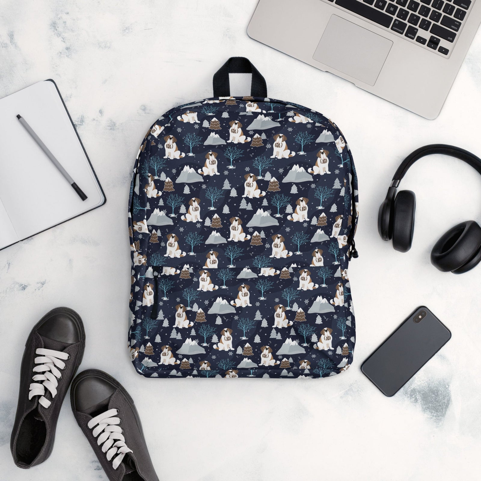 Alpine Chill Saint Bernard Backpack - Lucy + Norman