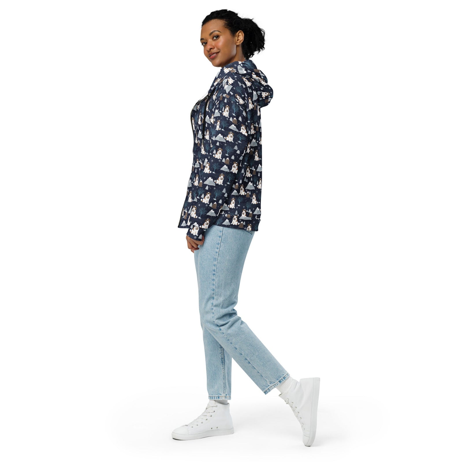 Alpine Chill St Bernard Zip Hoodie - Lucy + Norman