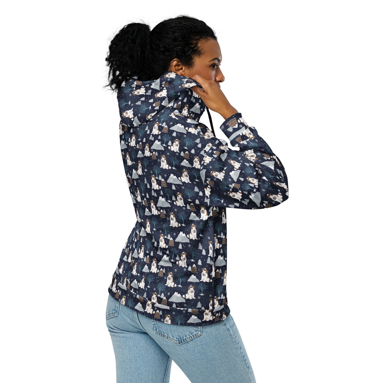 Alpine Chill St Bernard Zip Hoodie - Lucy + Norman