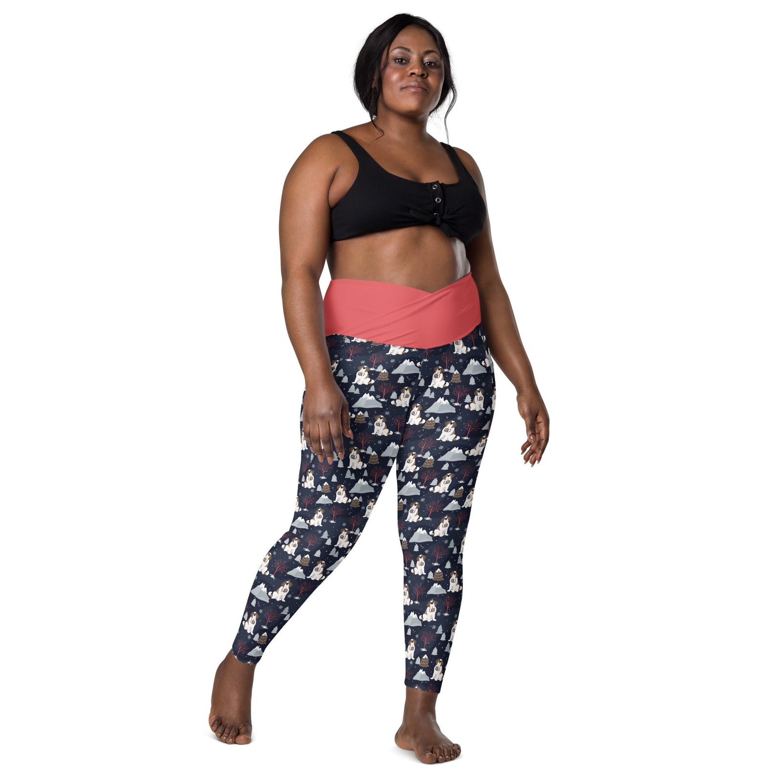 Alpine Night Crossover Leggings with Pockets - Lucy + Norman