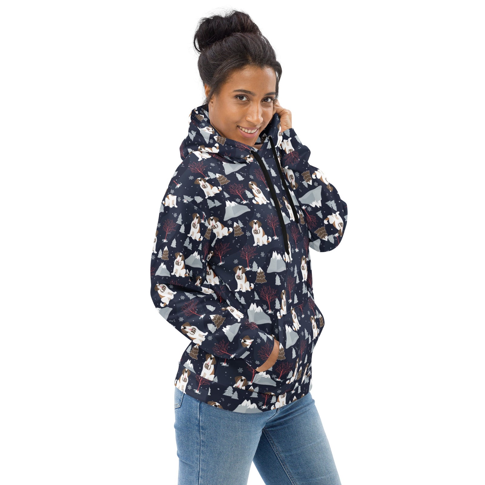 Alpine Night Saint Bernard Hoodie - Lucy + Norman