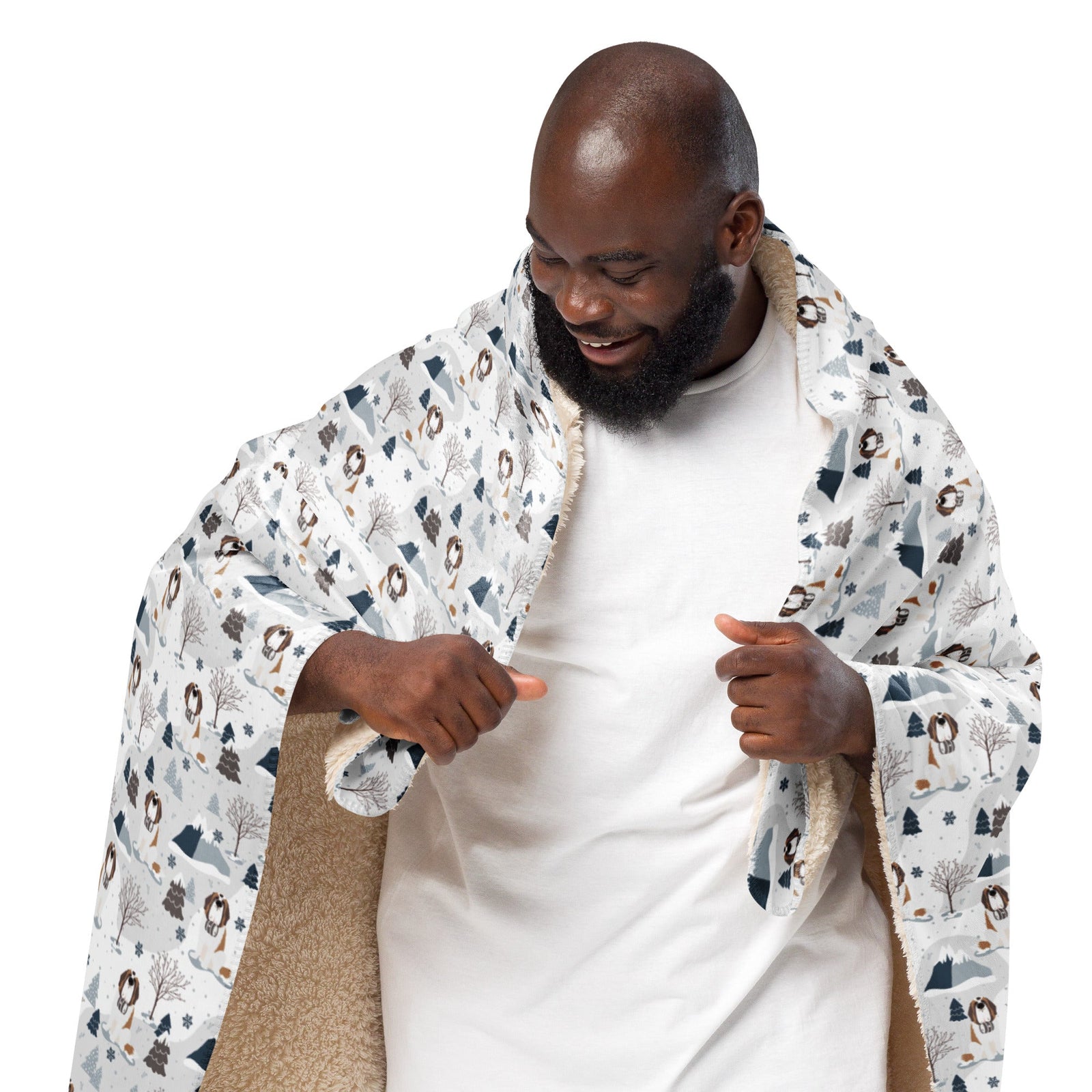 Alpine Saint Bernard Sherpa Blanket - Lucy + Norman