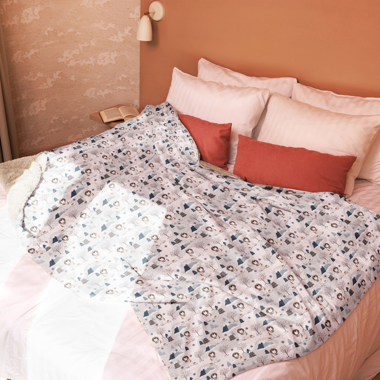 Alpine Saint Bernard Sherpa Blanket - Lucy + Norman