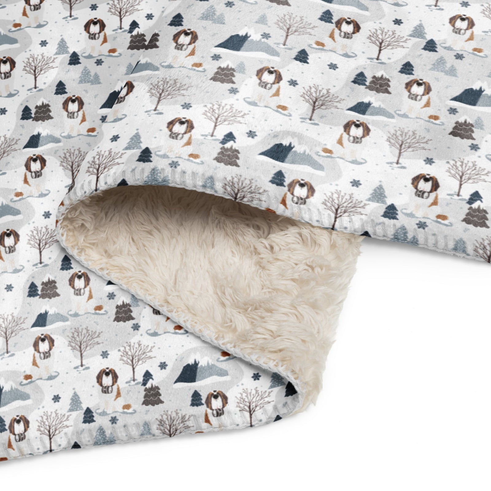 Alpine Saint Bernard Sherpa Blanket - Lucy + Norman