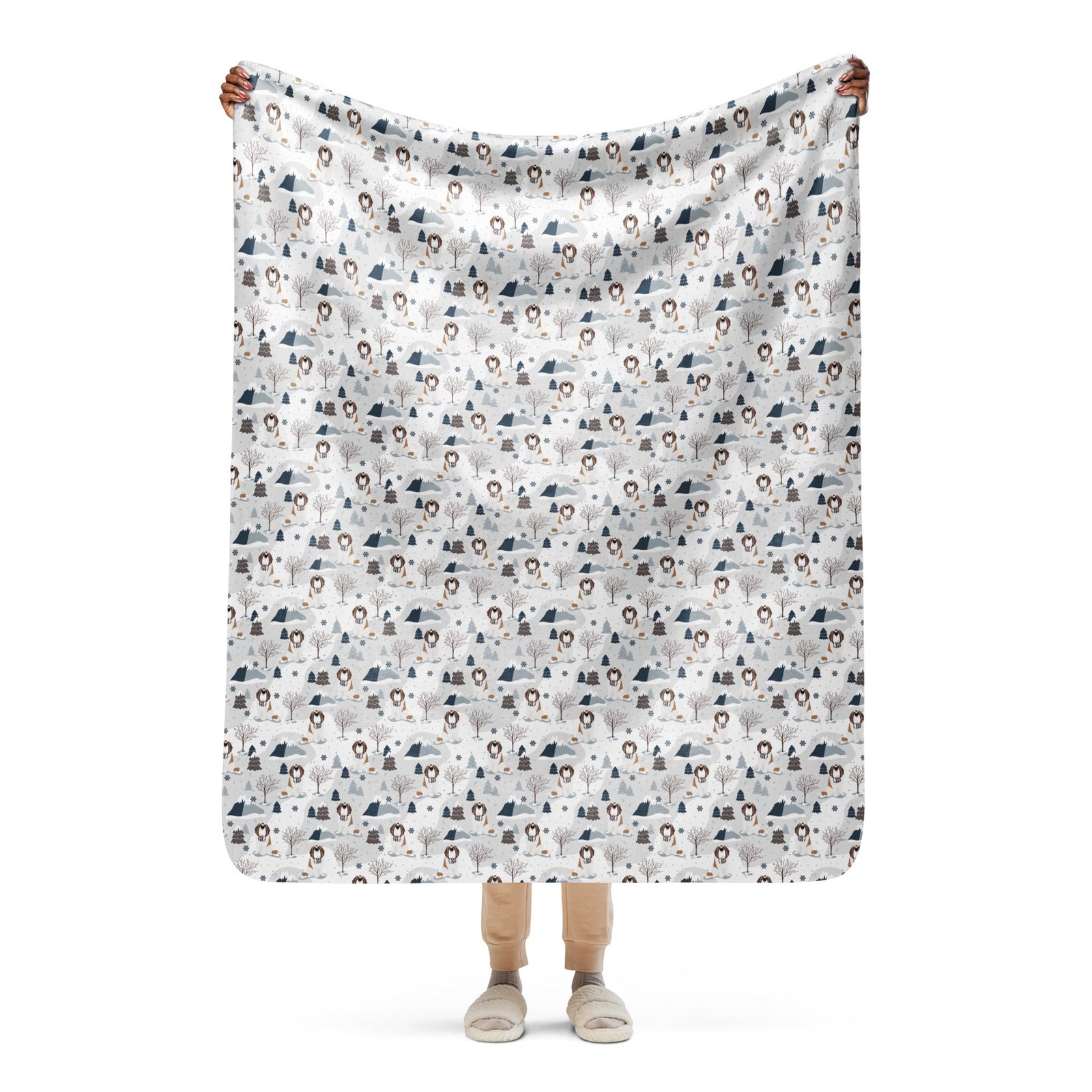 Alpine Saint Bernard Sherpa Blanket - Lucy + Norman