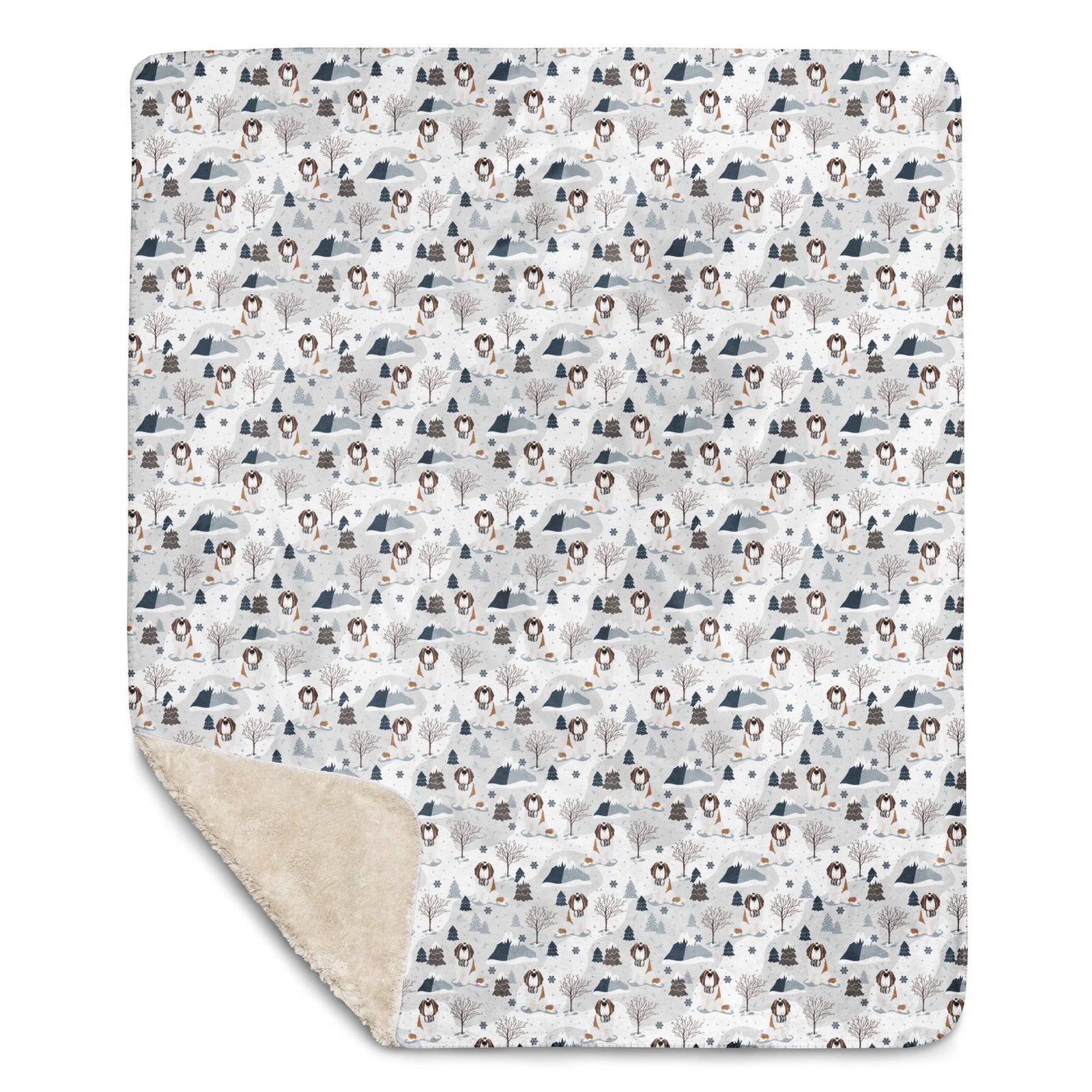 Alpine Saint Bernard Sherpa Blanket - Lucy + Norman