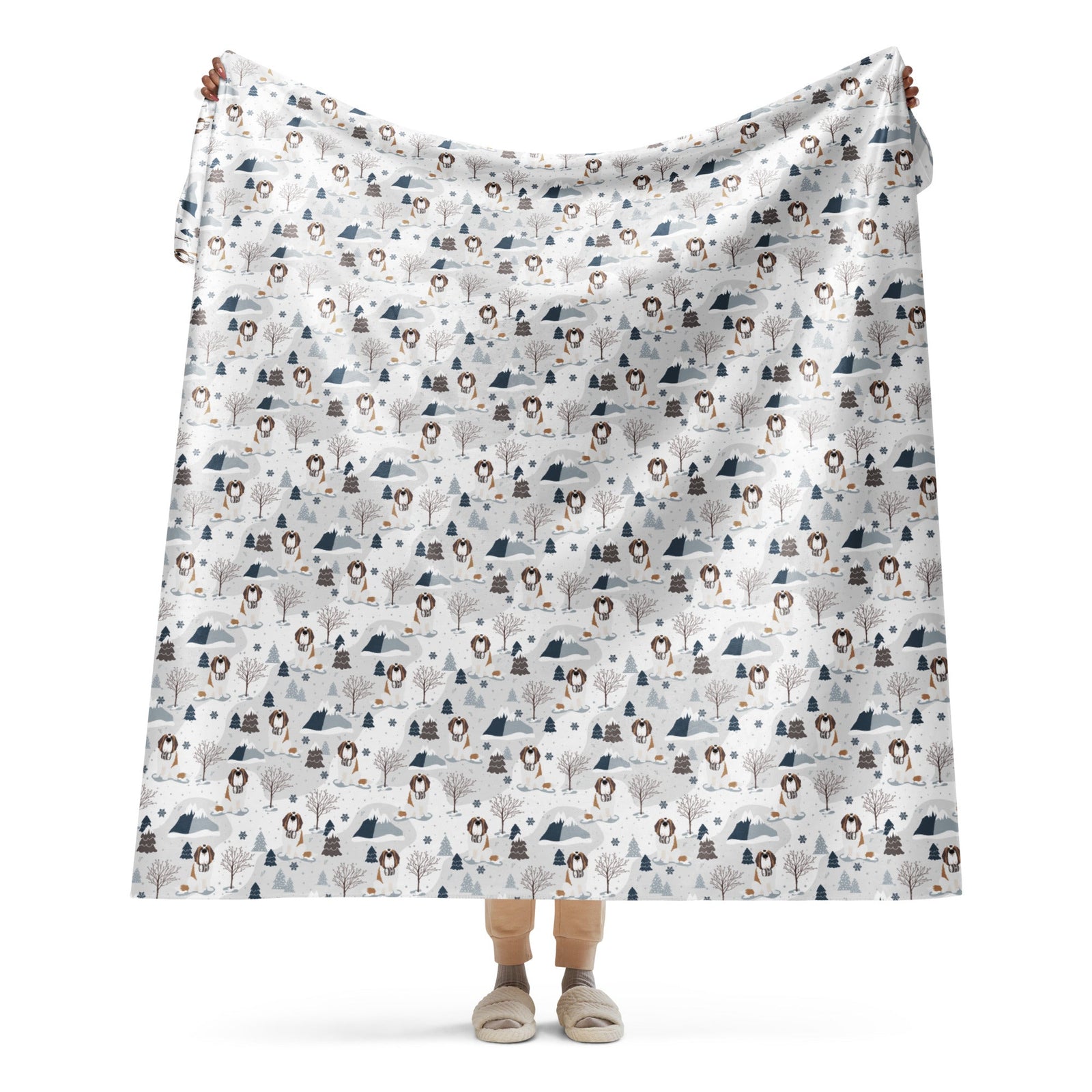 Alpine Saint Bernard Sherpa Blanket - Lucy + Norman