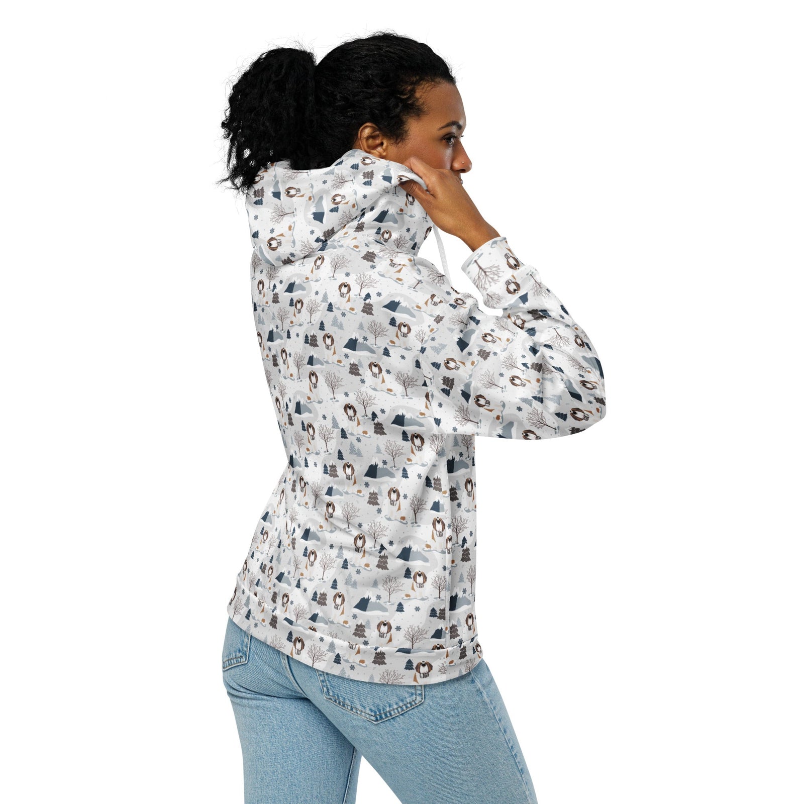 Alpine Saint Bernard Zip Hoodie - Lucy + Norman