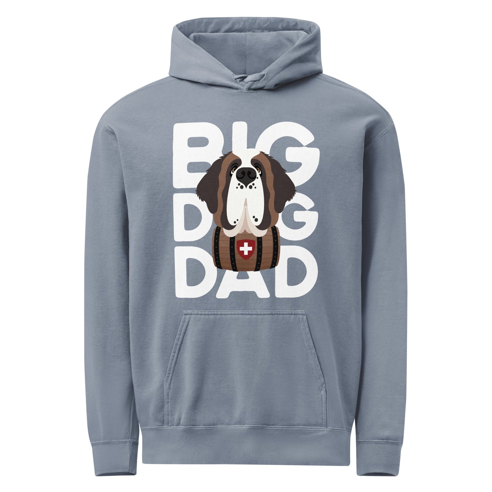 Big Dog Dad Saint Bernard Barrel Comfort Colors® Hoodie - Lucy + Norman