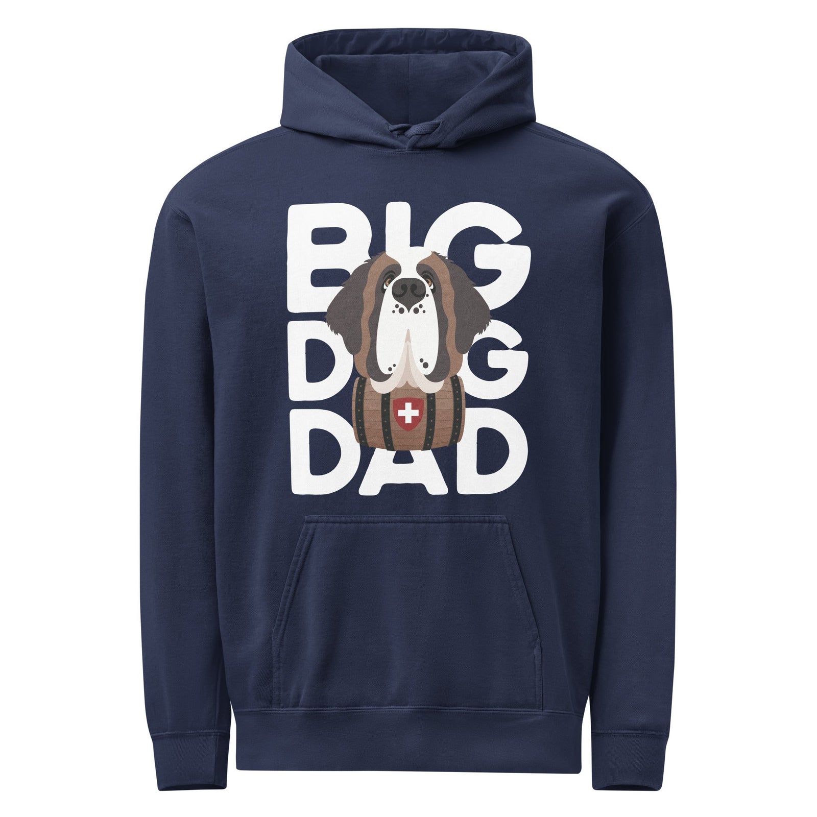 Big Dog Dad Saint Bernard Barrel Comfort Colors® Hoodie - Lucy + Norman