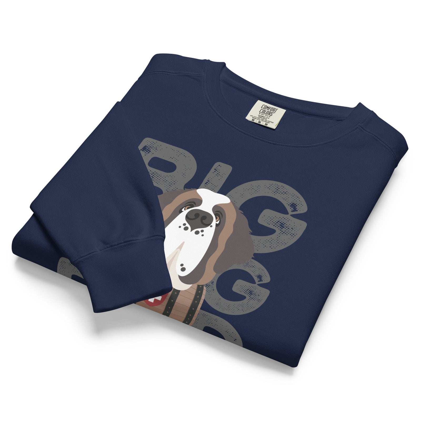 Big Dog Dad Saint Bernard Barrel Comfort Colors® Sweatshirt - Grey - Lucy + Norman