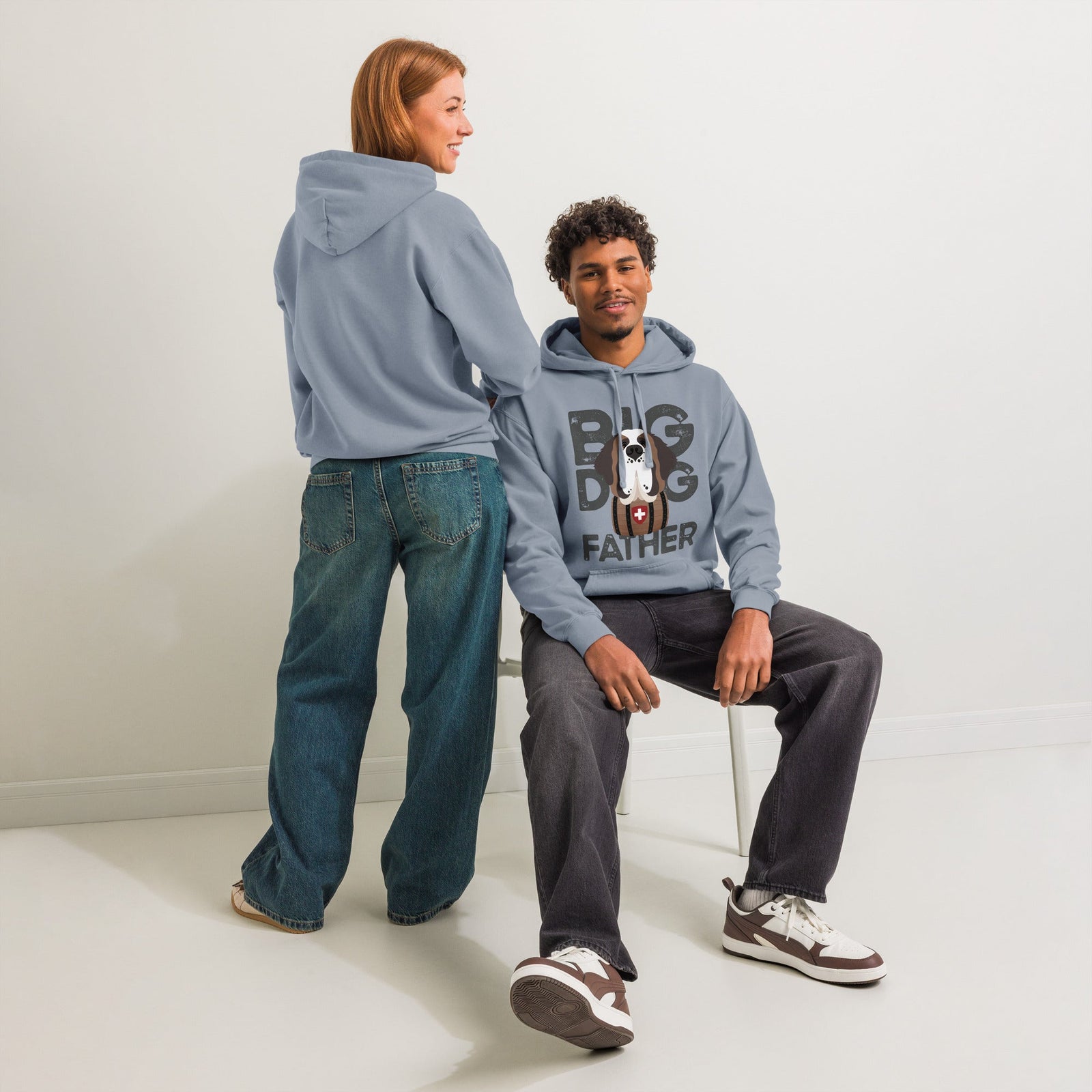 Big Dog Father Saint Bernard Comfort Colors® Hoodie - Lucy + Norman