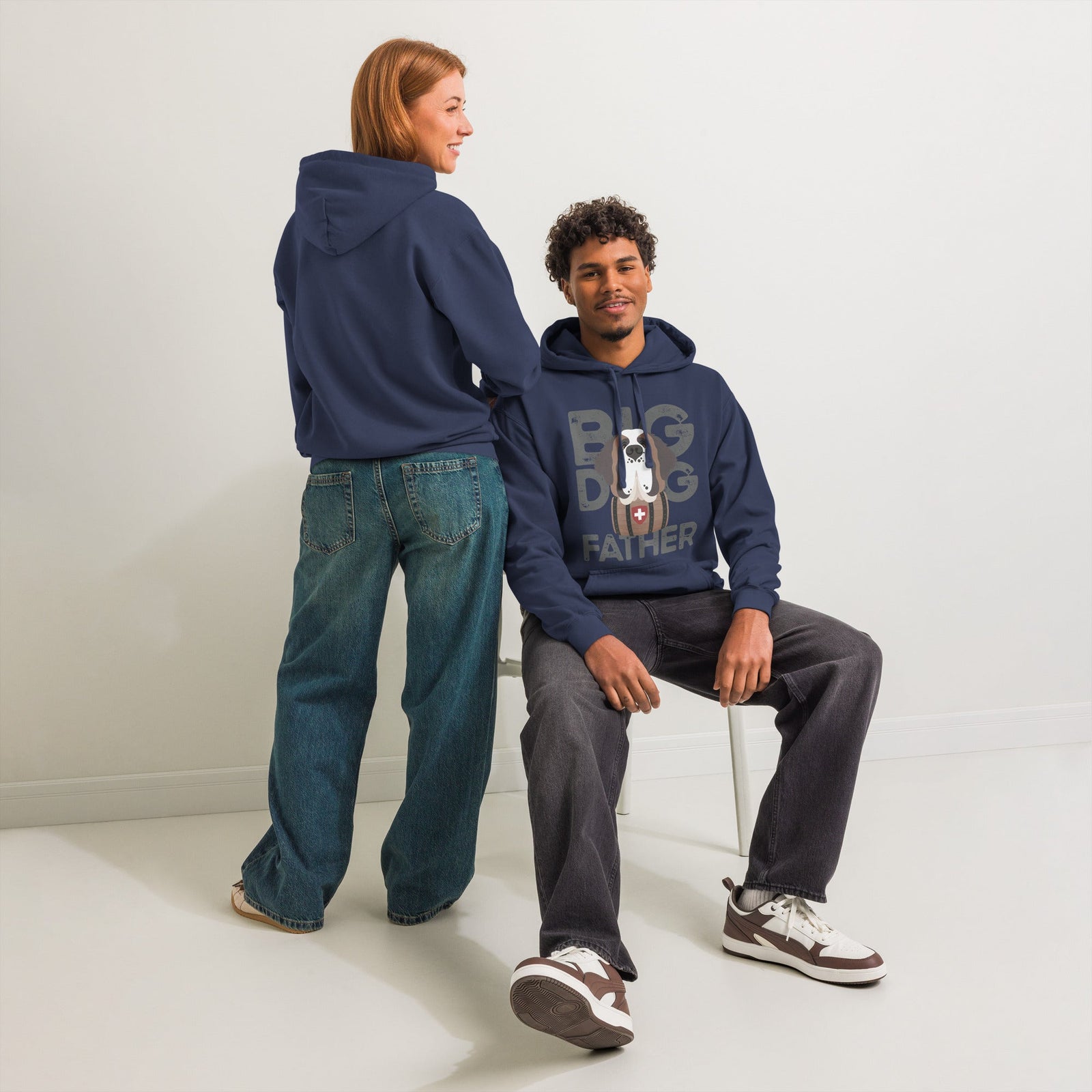 Big Dog Father Saint Bernard Comfort Colors® Hoodie - Lucy + Norman