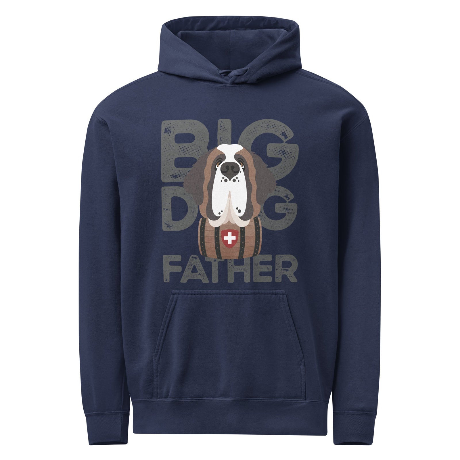 Big Dog Father Saint Bernard Comfort Colors® Hoodie - Lucy + Norman