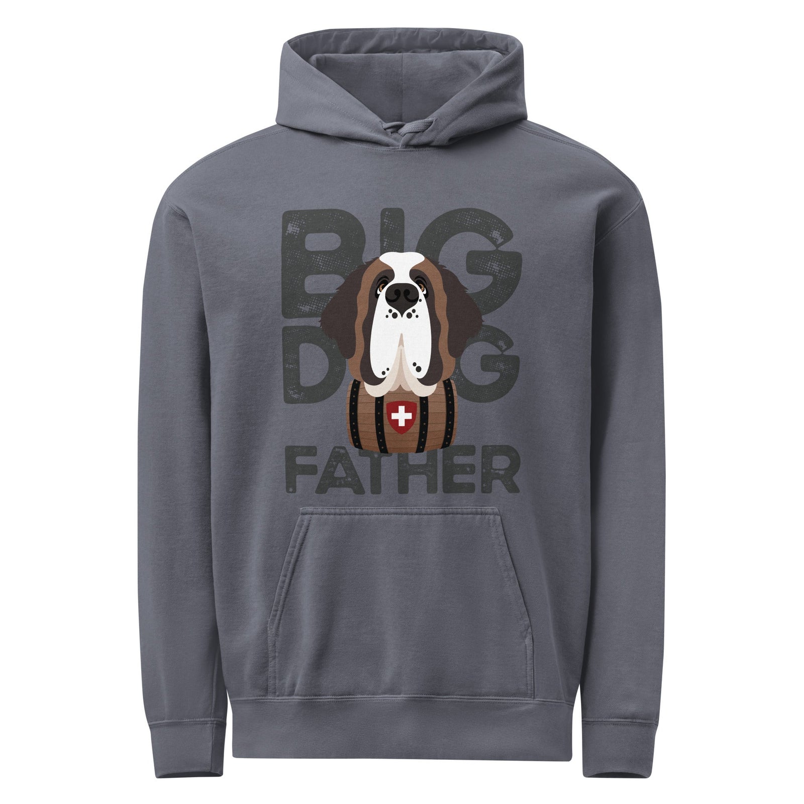 Big Dog Father Saint Bernard Comfort Colors® Hoodie - Lucy + Norman