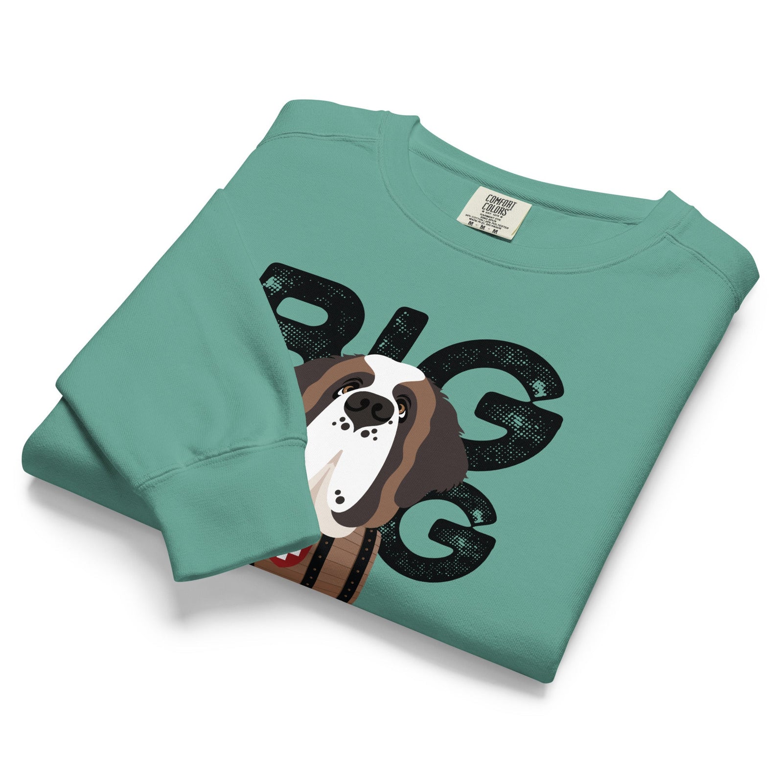 Big Dog Father Saint Bernard Comfort Colors® Sweatshirt - Black - Lucy + Norman