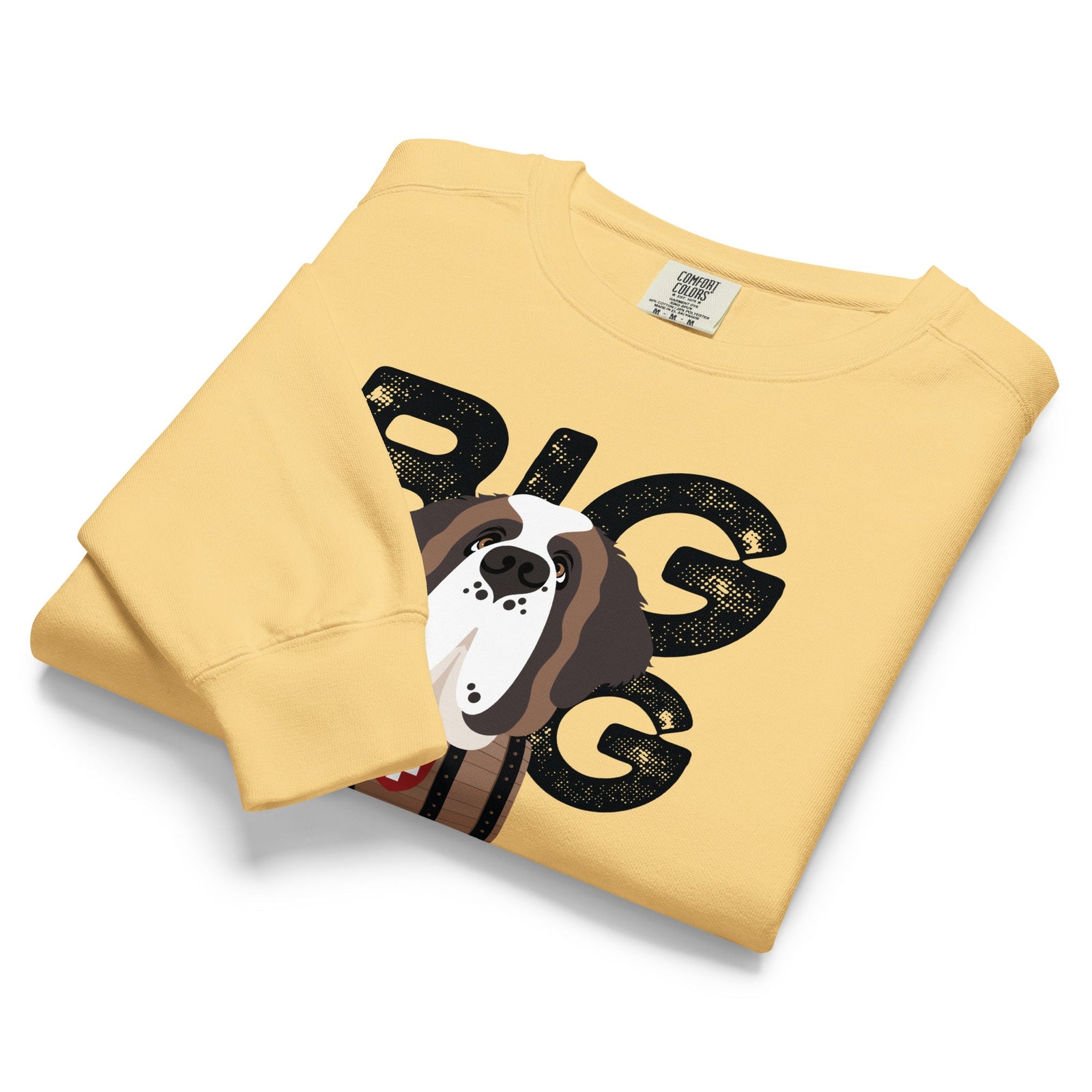 Big Dog Father Saint Bernard Comfort Colors® Sweatshirt - Black - Lucy + Norman