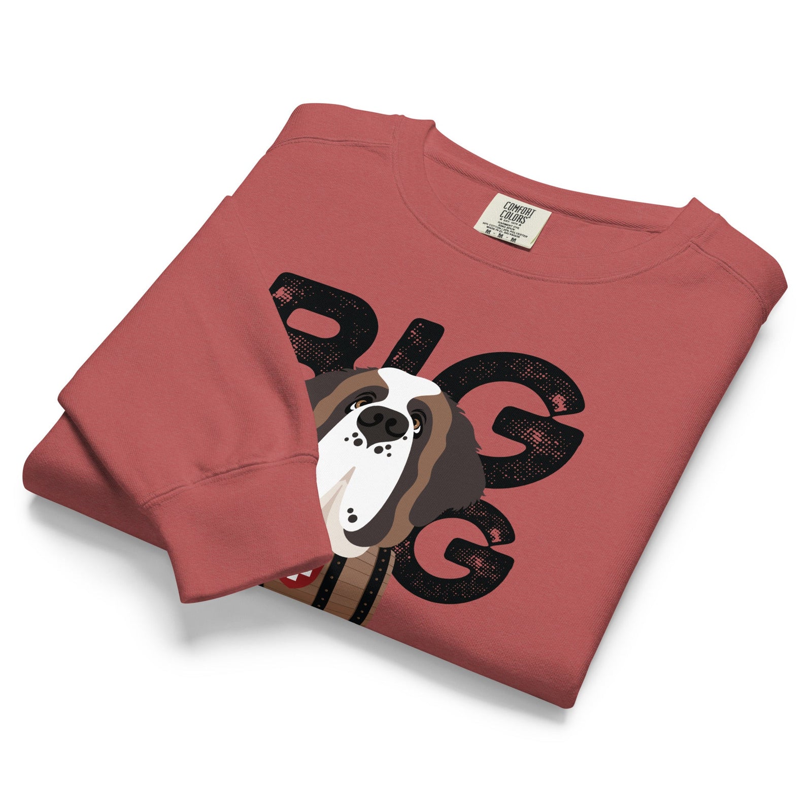 Big Dog Father Saint Bernard Comfort Colors® Sweatshirt - Black - Lucy + Norman