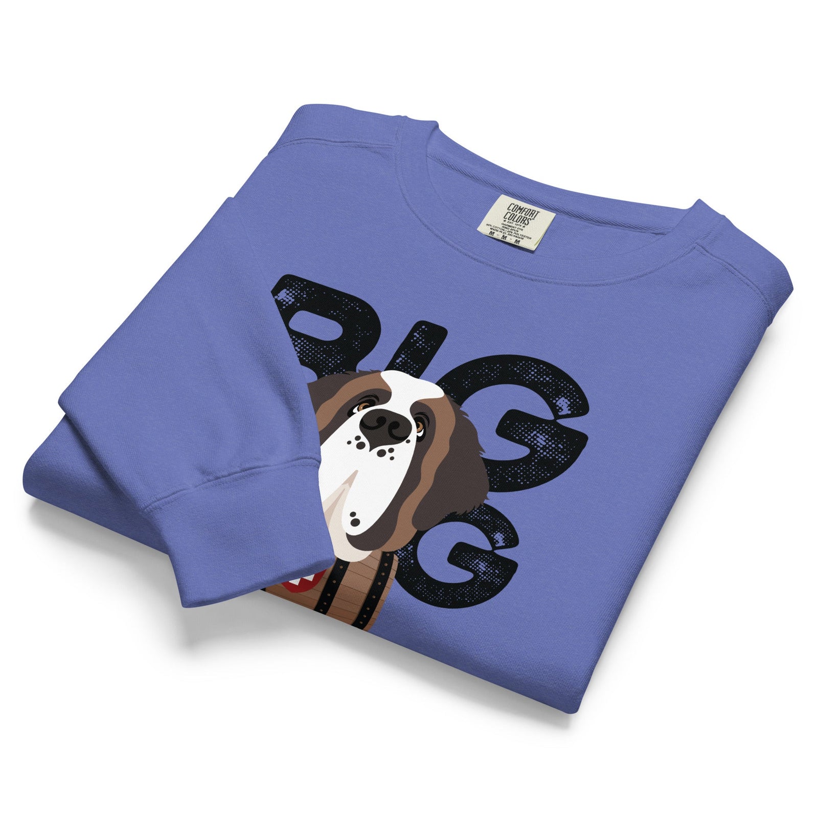 Big Dog Father Saint Bernard Comfort Colors® Sweatshirt - Black - Lucy + Norman