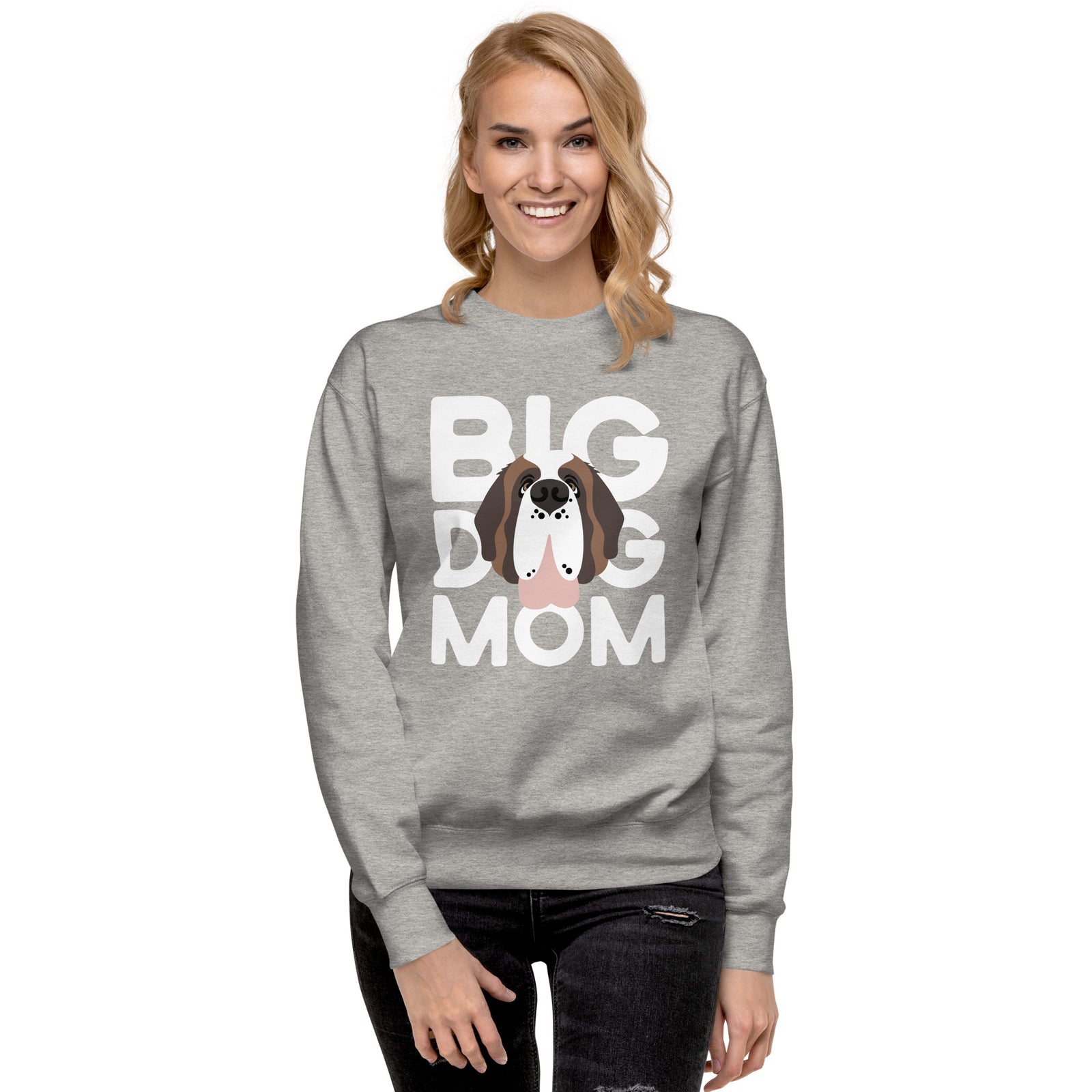 Big Dog Mom Saint Bernard Sweatshirt | Cozy Fleece Crewneck