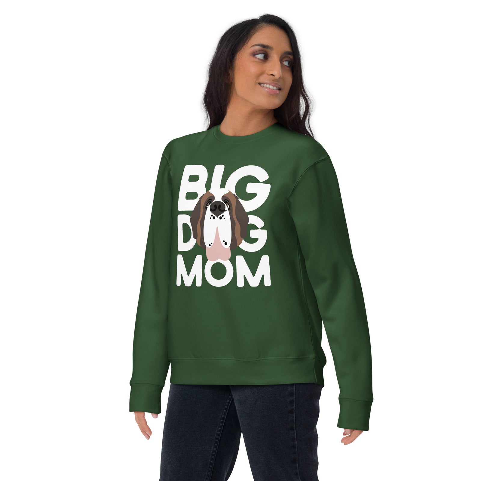 Big Dog Mom Saint Bernard Sweatshirt | Cozy Fleece Crewneck