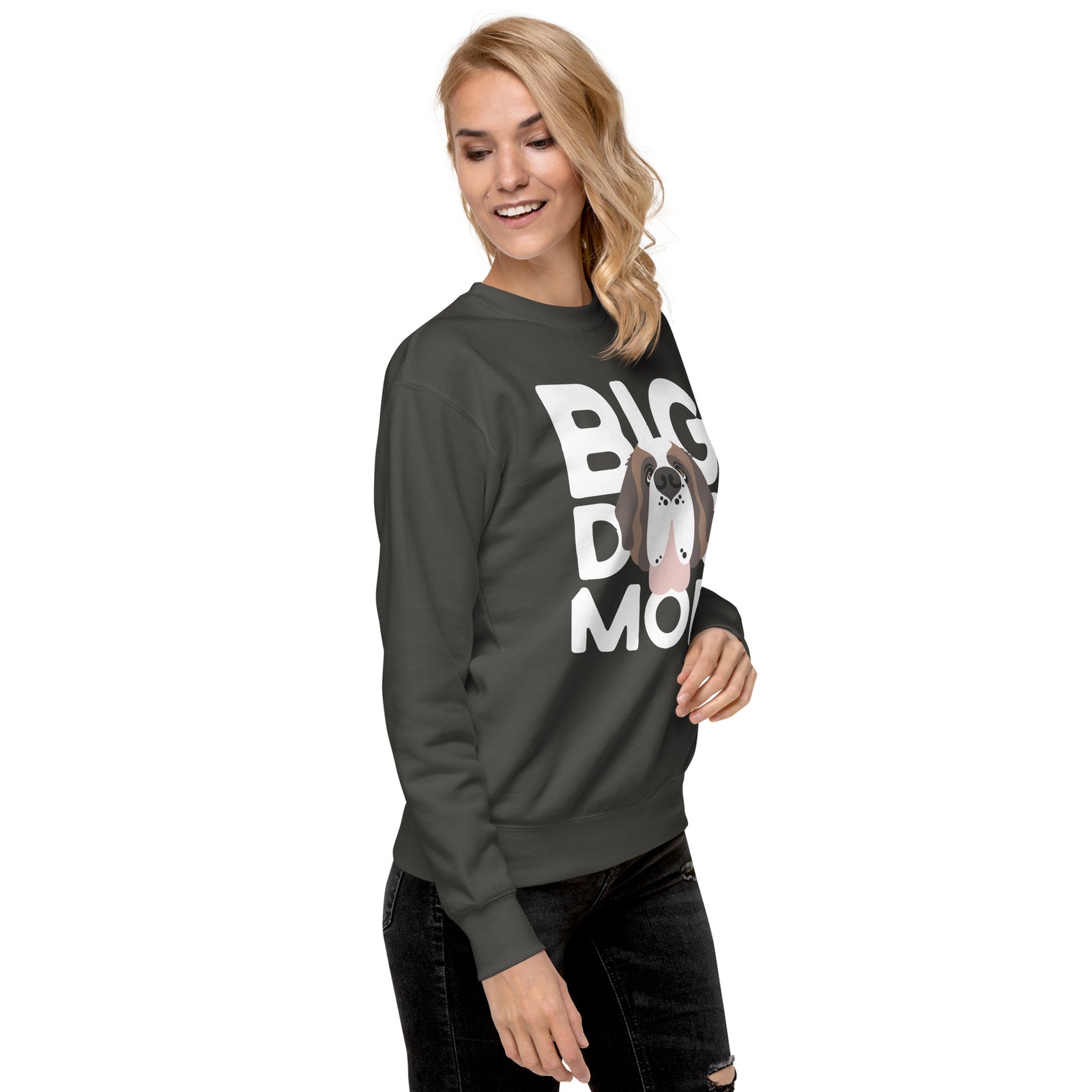 Big Dog Mom Saint Bernard Sweatshirt | Cozy Fleece Crewneck