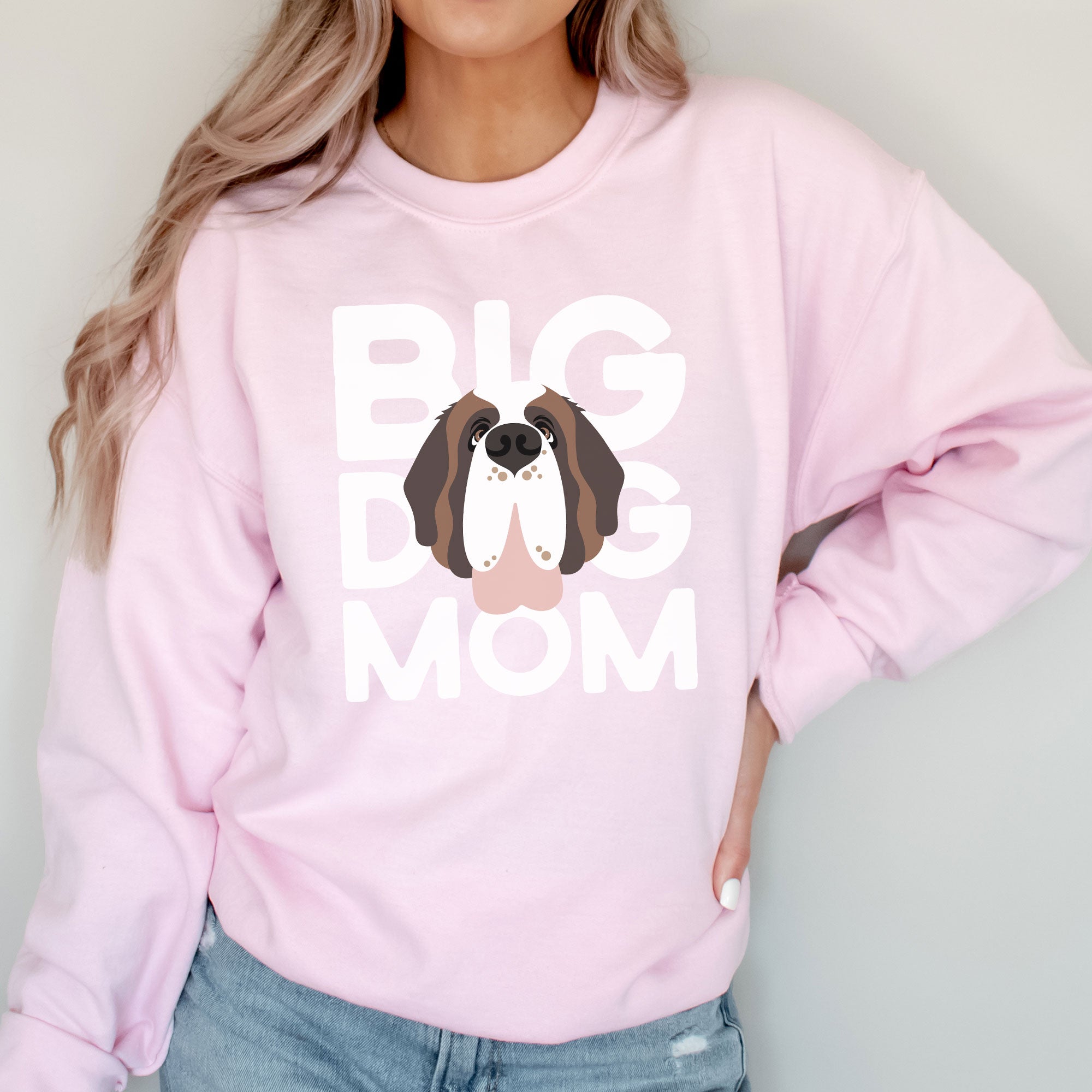 Saint Bernard Big Dog Mom Sweatshirt - Lucy + Norman