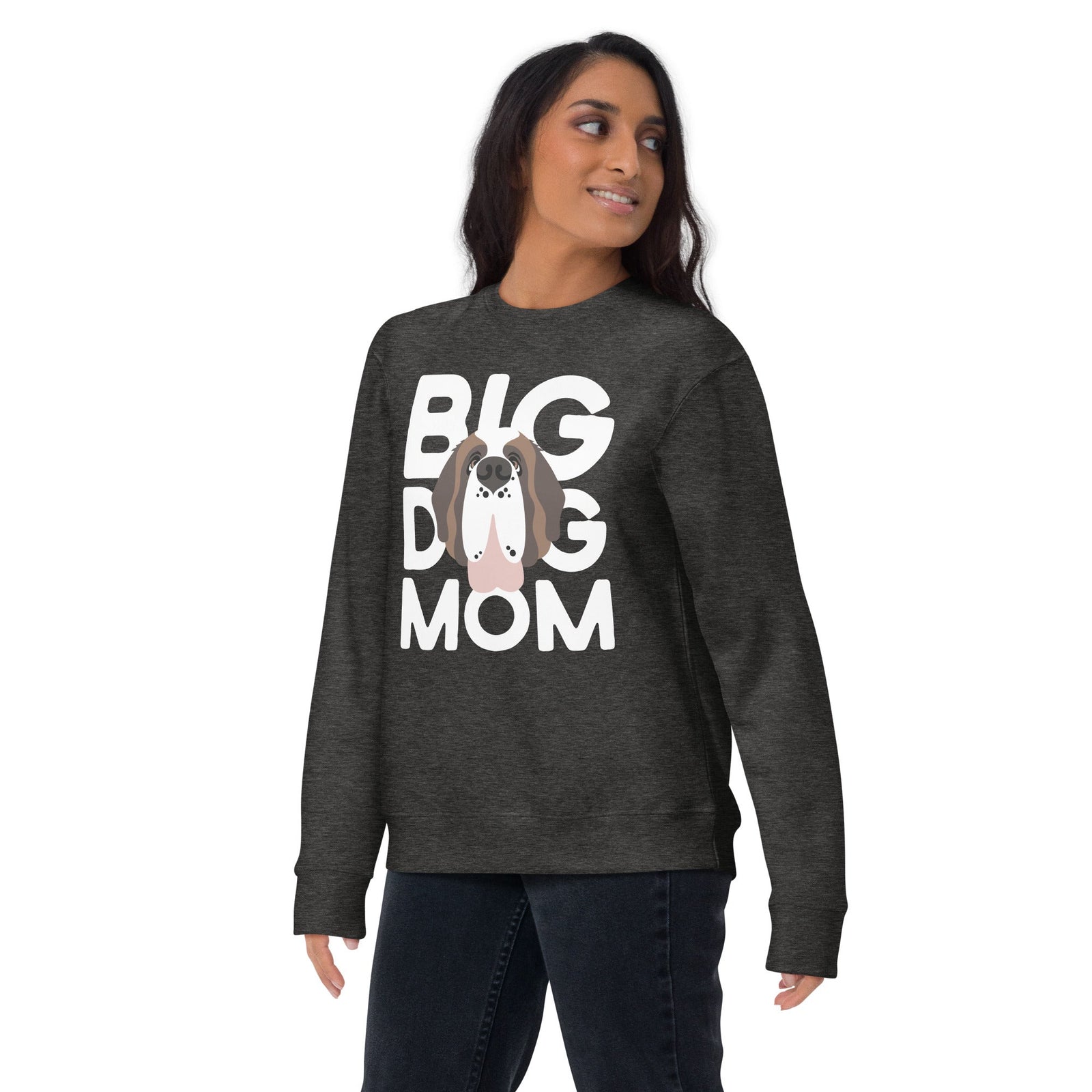 Big Dog Mom Saint Bernard Sweatshirt | Cozy Fleece Crewneck - Lucy + Norman