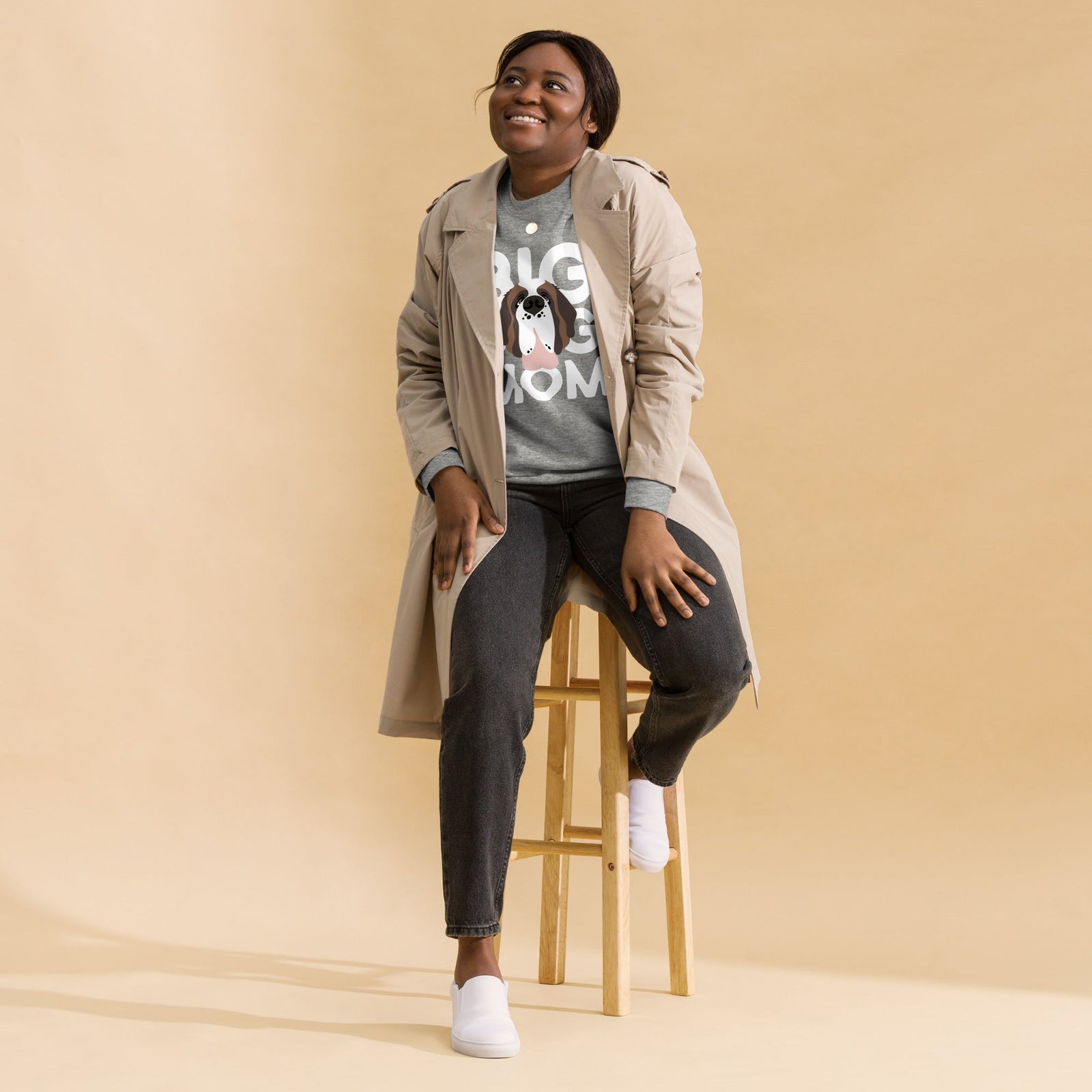 Big Dog Mom Saint Bernard Sweatshirt | Cozy Fleece Crewneck - Lucy + Norman