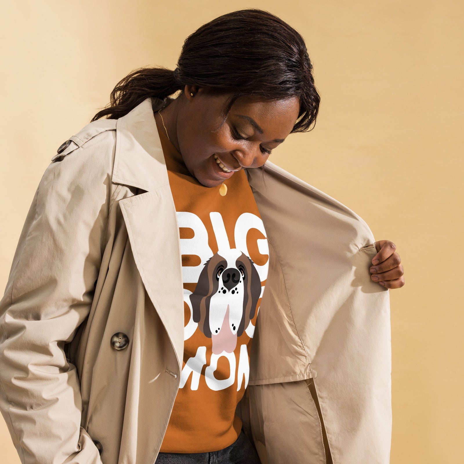 Big Dog Mom Saint Bernard Sweatshirt | Cozy Fleece Crewneck - Lucy + Norman