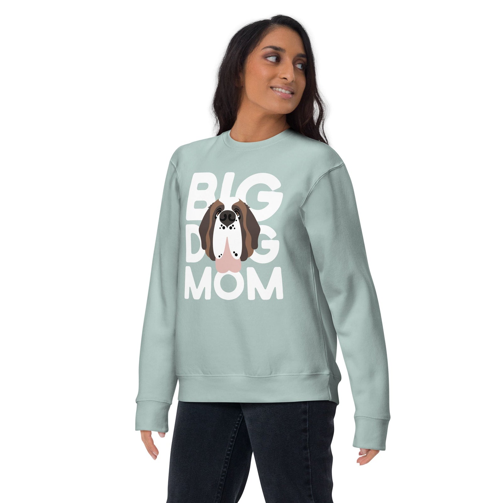 Big Dog Mom Saint Bernard Sweatshirt | Cozy Fleece Crewneck - Lucy + Norman
