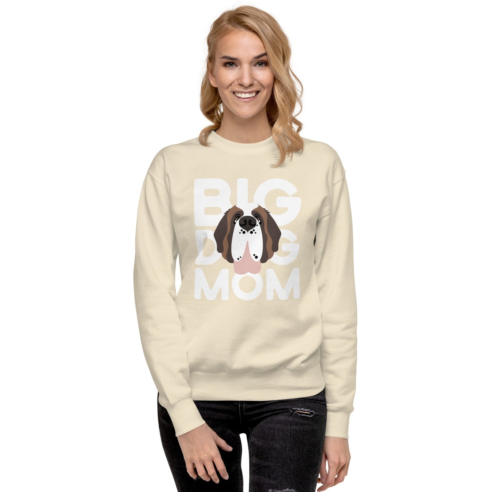 Big Dog Mom Saint Bernard Sweatshirt | Cozy Fleece Crewneck - Lucy + Norman