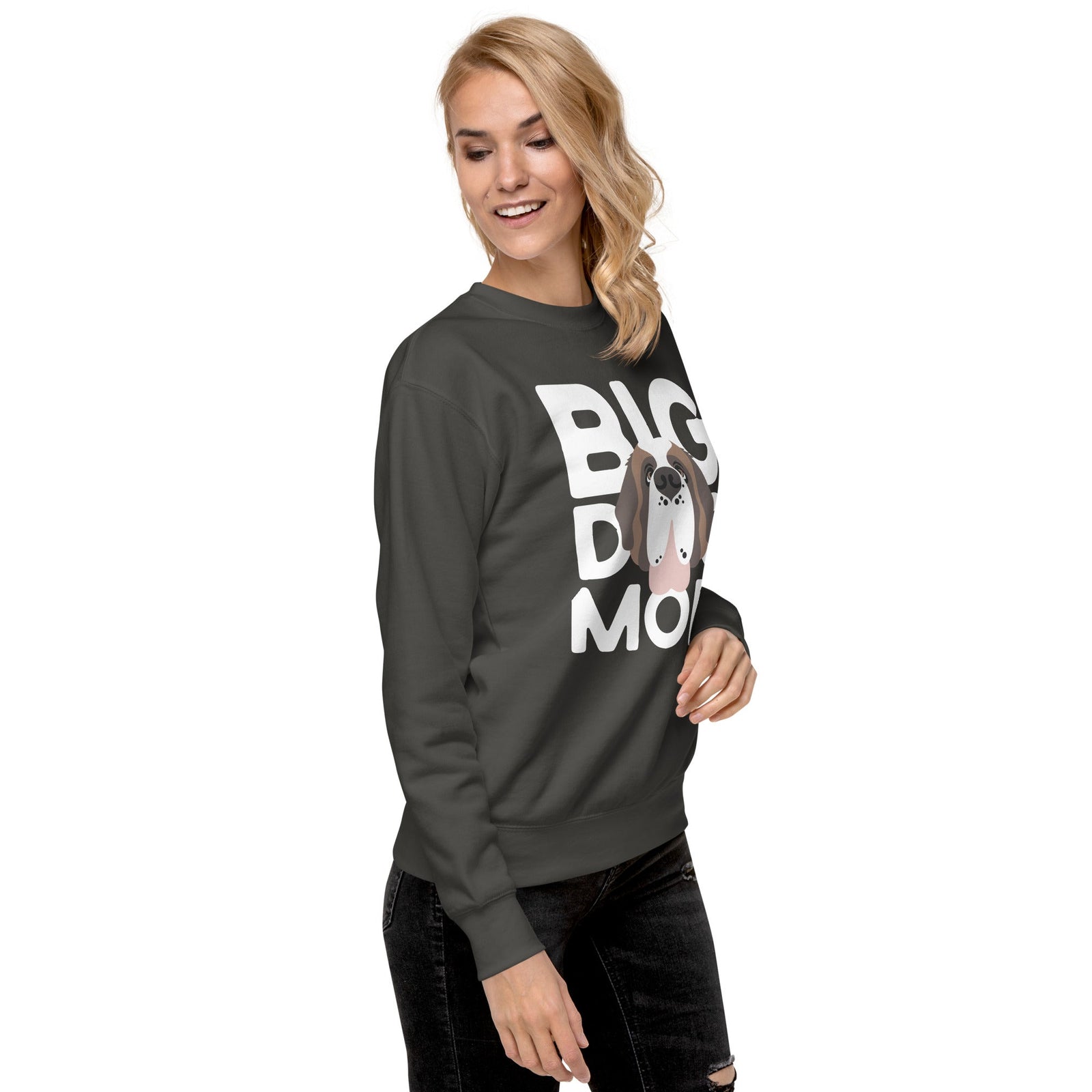 Big Dog Mom Saint Bernard Sweatshirt | Cozy Fleece Crewneck - Lucy + Norman