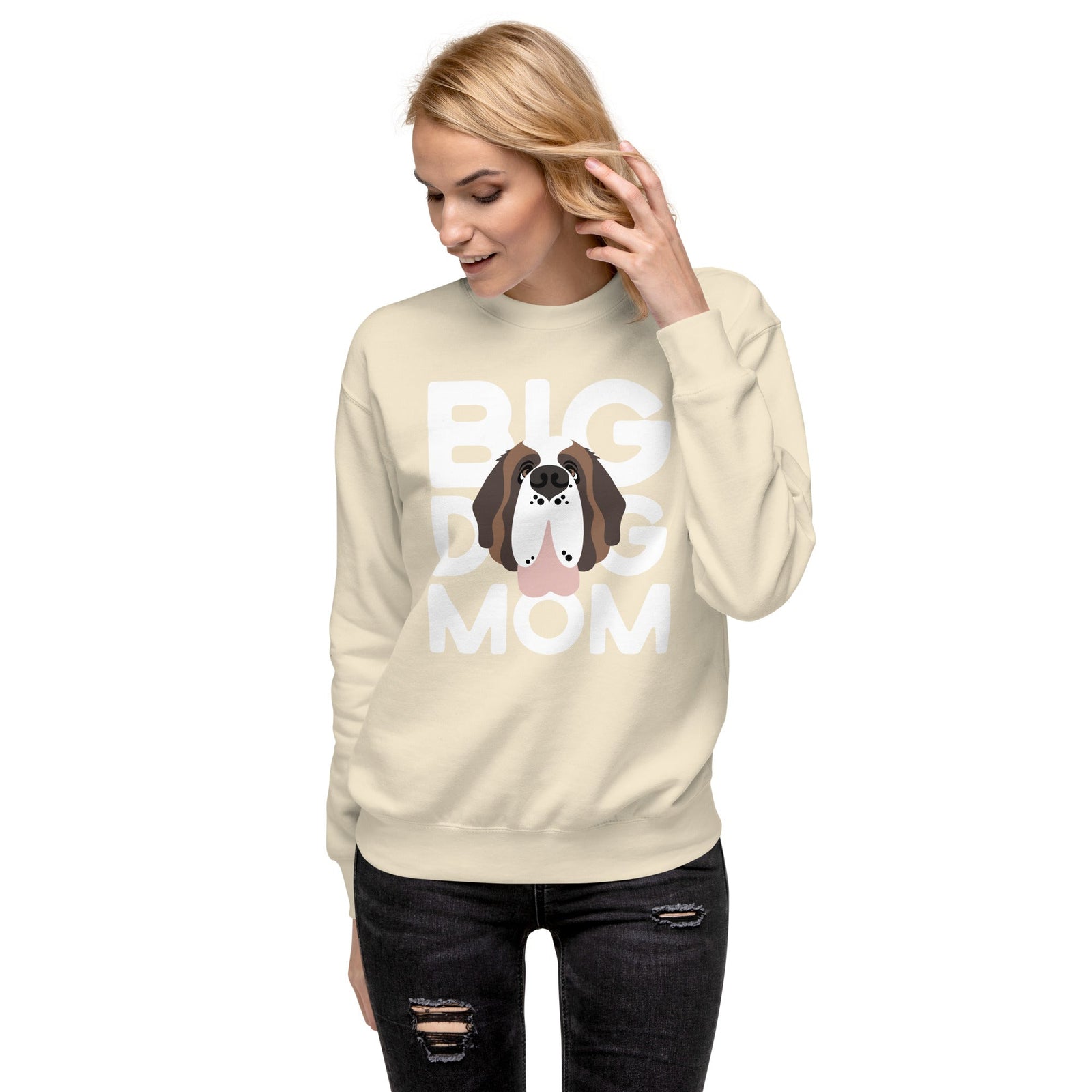 Big Dog Mom Saint Bernard Sweatshirt | Cozy Fleece Crewneck - Lucy + Norman