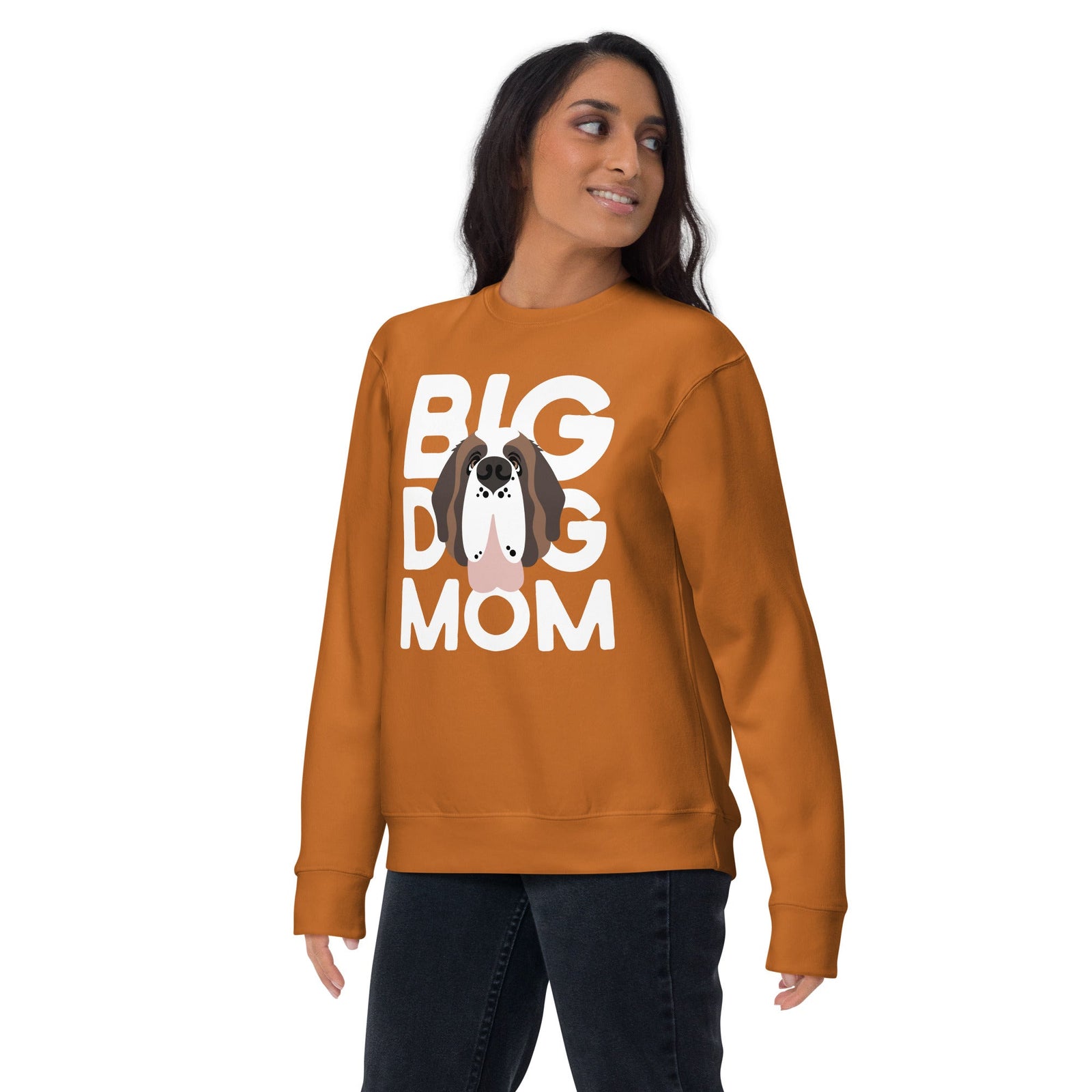 Big Dog Mom Saint Bernard Sweatshirt | Cozy Fleece Crewneck - Lucy + Norman