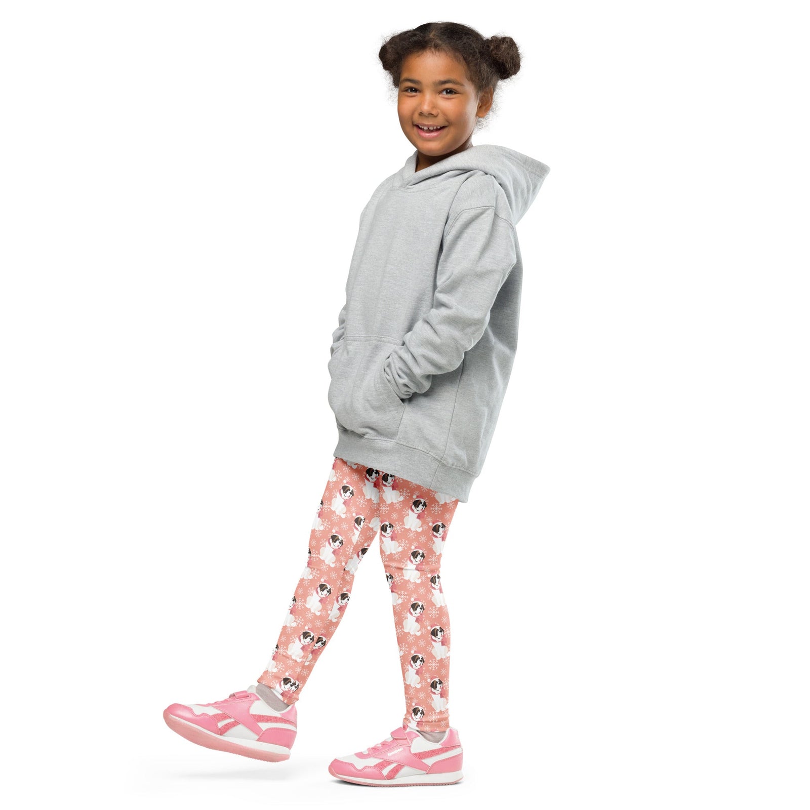 Christmas St Bernard Dog Kid's Leggings - Lucy + Norman