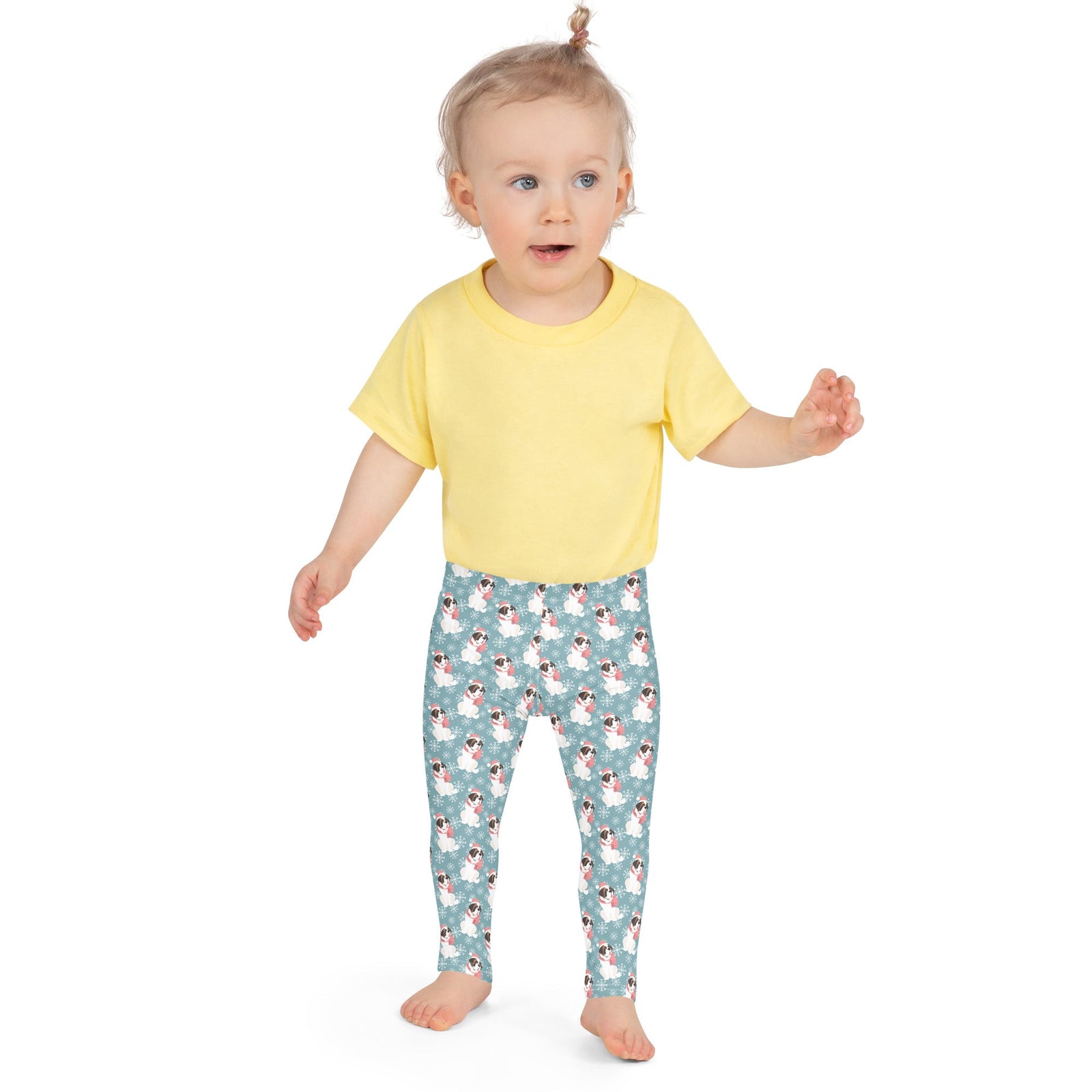 Christmas St Bernard Dog Kid's Leggings - Lucy + Norman