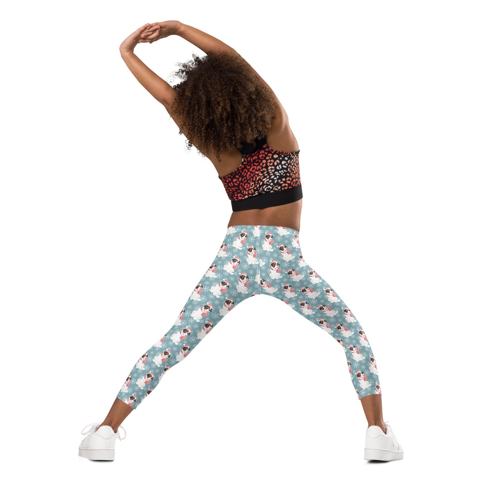 Christmas St Bernard Dog Kid's Leggings - Lucy + Norman
