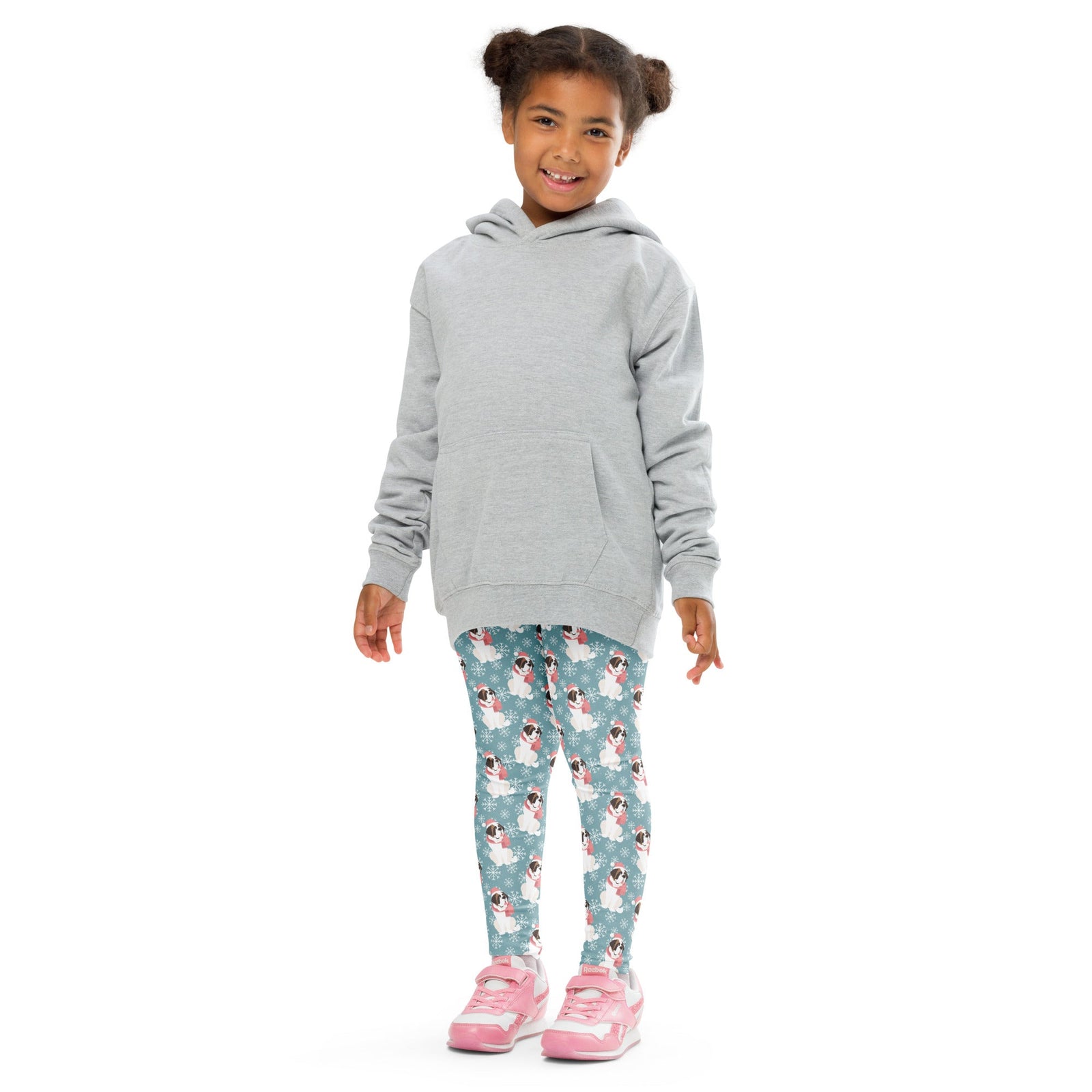 Christmas St Bernard Dog Kid's Leggings - Lucy + Norman