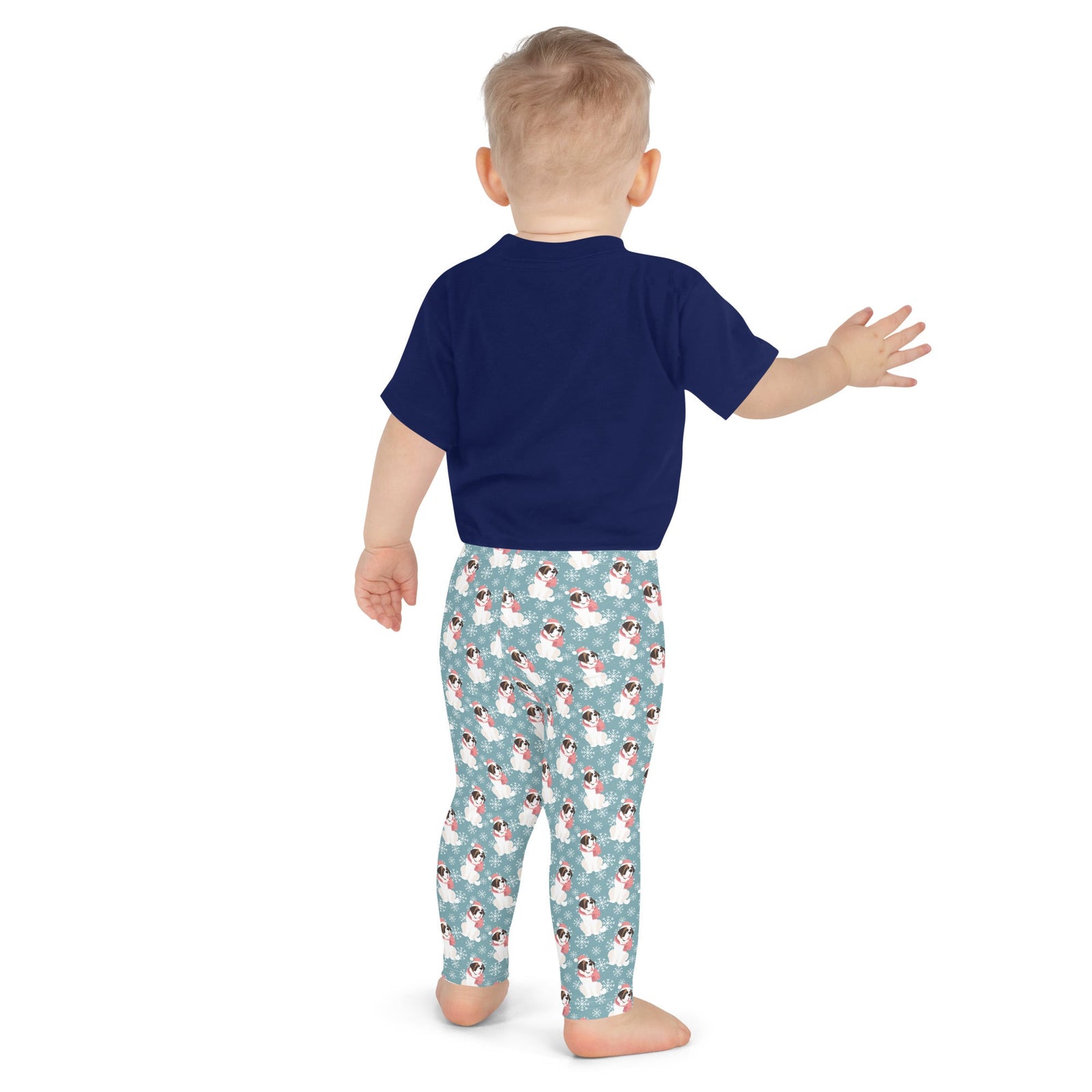 Christmas St Bernard Dog Kid's Leggings - Lucy + Norman