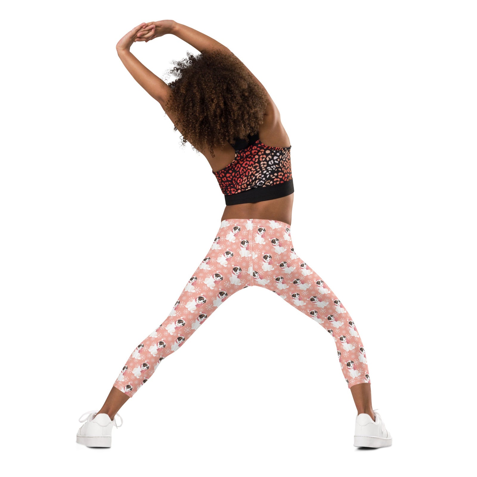 Christmas St Bernard Dog Kid's Leggings - Lucy + Norman