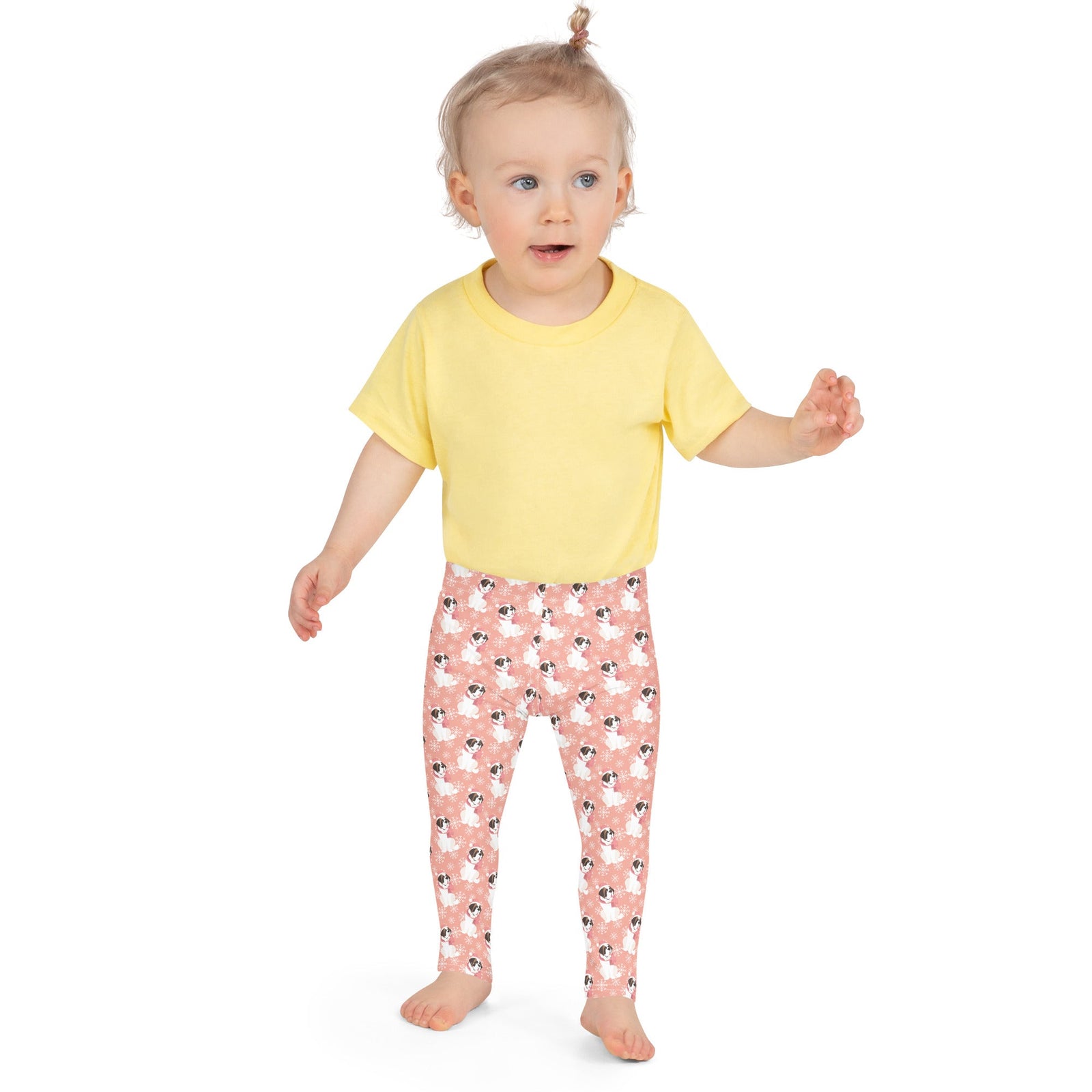 Christmas St Bernard Dog Kid's Leggings - Lucy + Norman