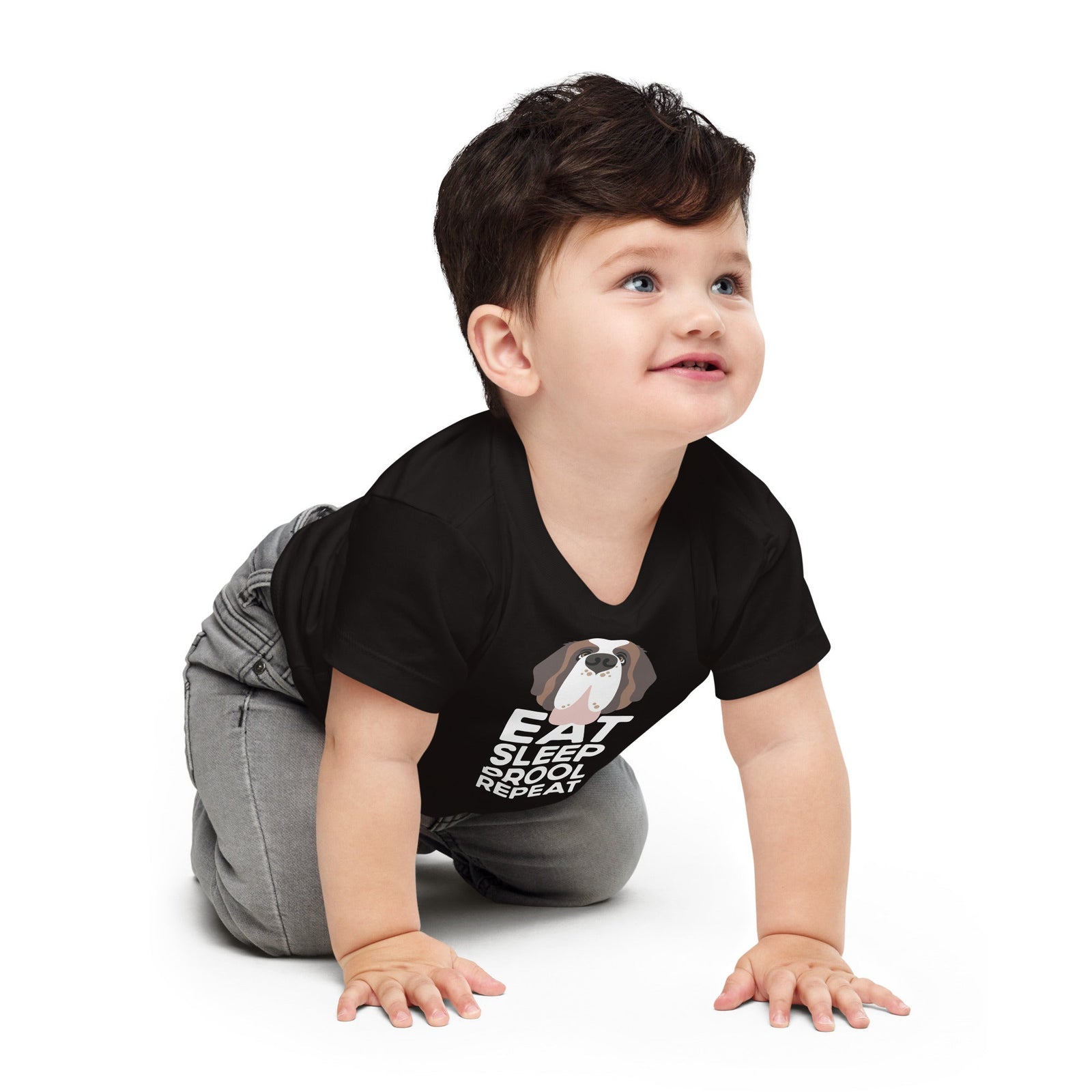 Eat Sleep Drool Repeat Baby Jersey Tee - Lucy + Norman