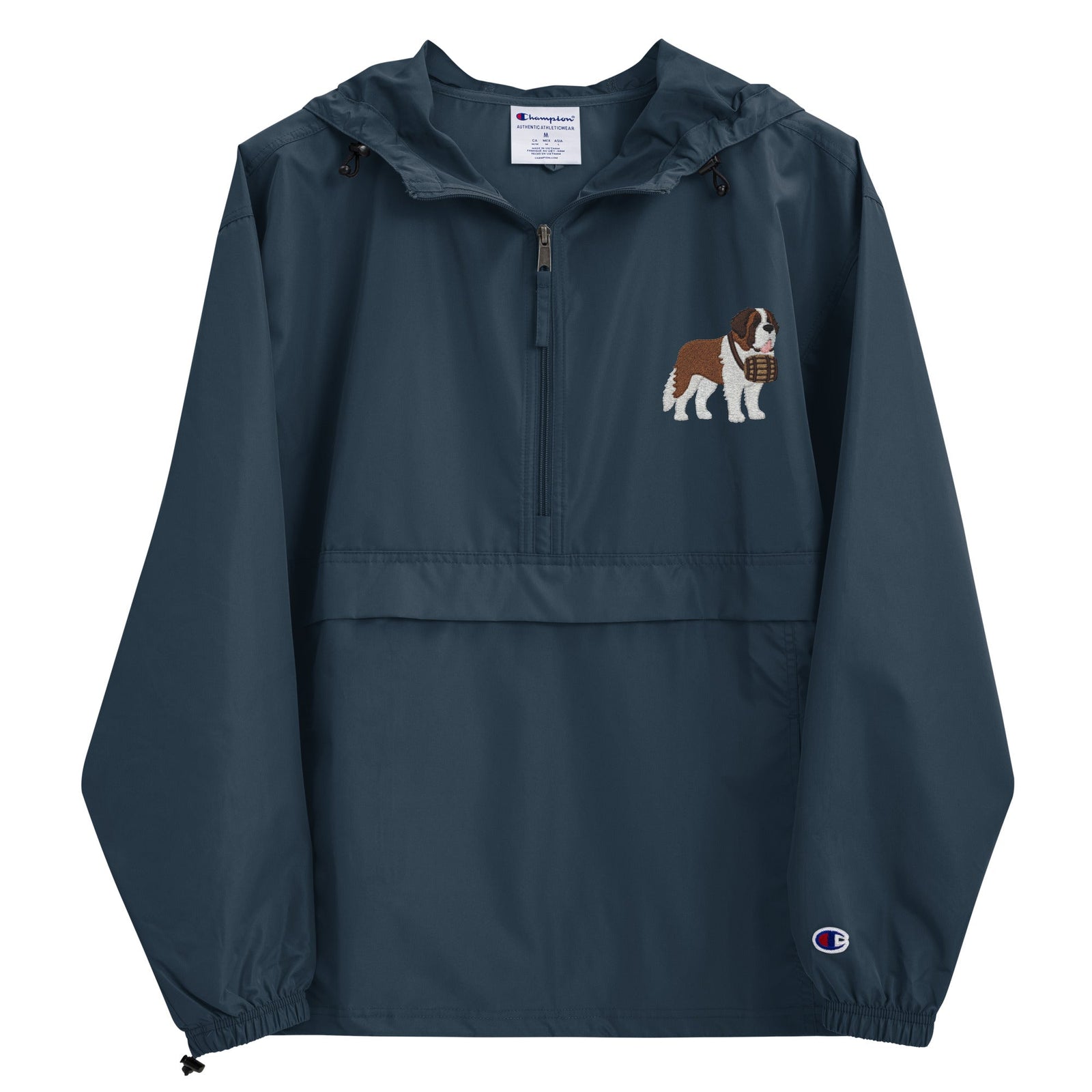 Embroidered Champion Packable St Bernard Jacket - Lucy + Norman