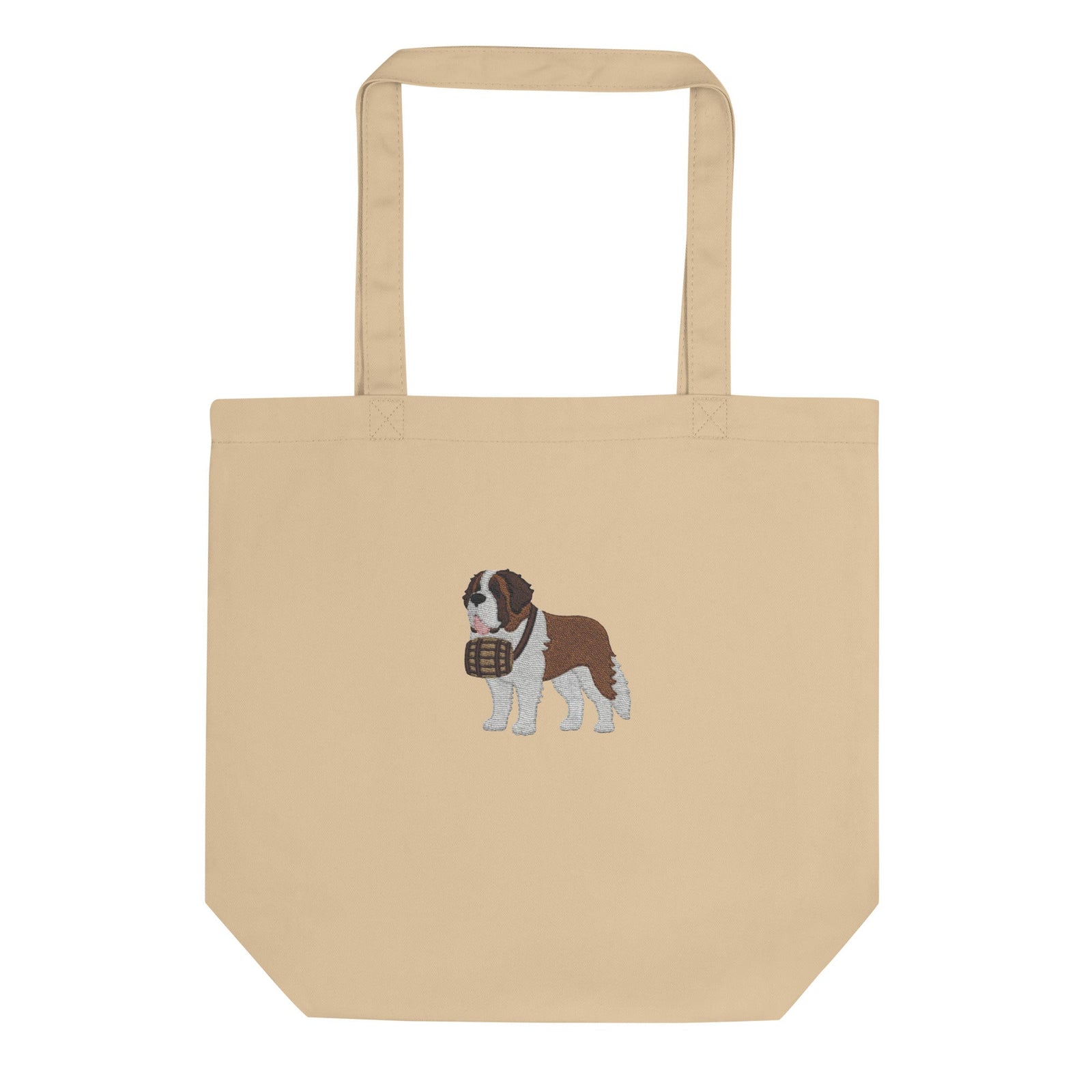 Embroidered Saint Bernard Eco Tote Bag - Lucy + Norman