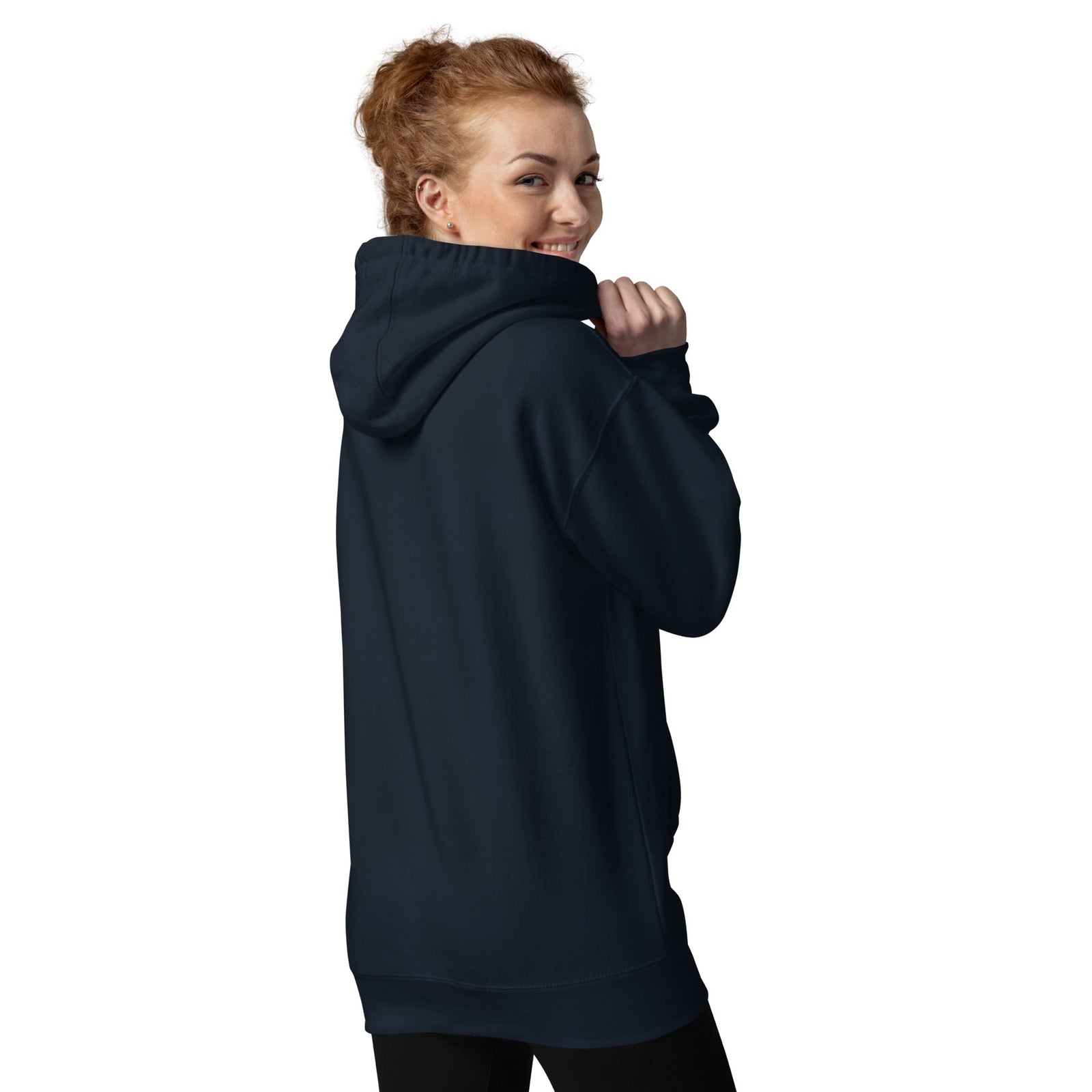 Premium hoodie embroidered with a detailed Saint Bernard with a barrel around its neck by Lucy and Norman.