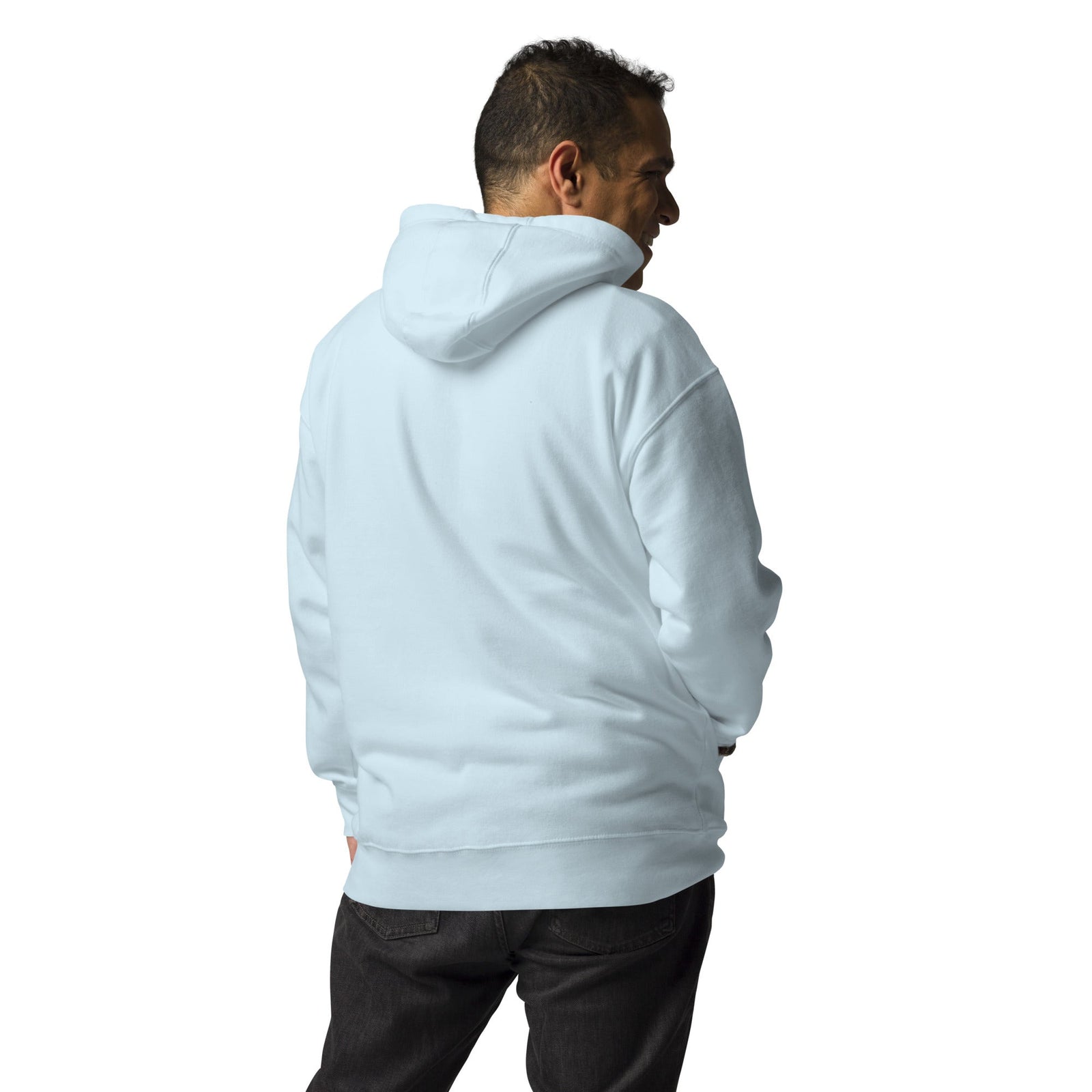 Premium hoodie embroidered with a detailed Saint Bernard with a barrel around its neck by Lucy and Norman.