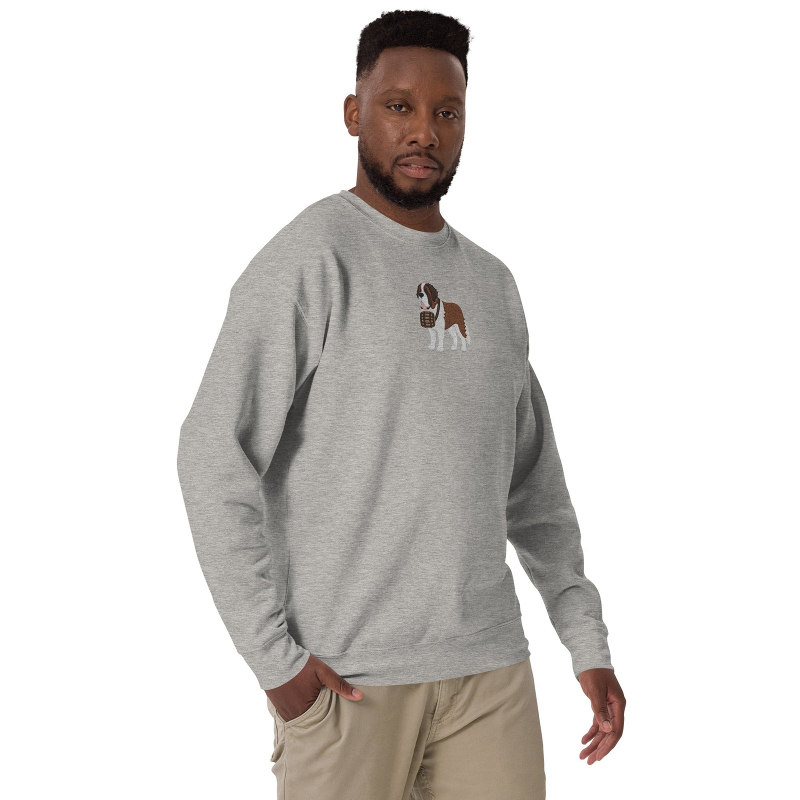 Embroidered Saint Bernard Sweatshirt - Lucy + Norman