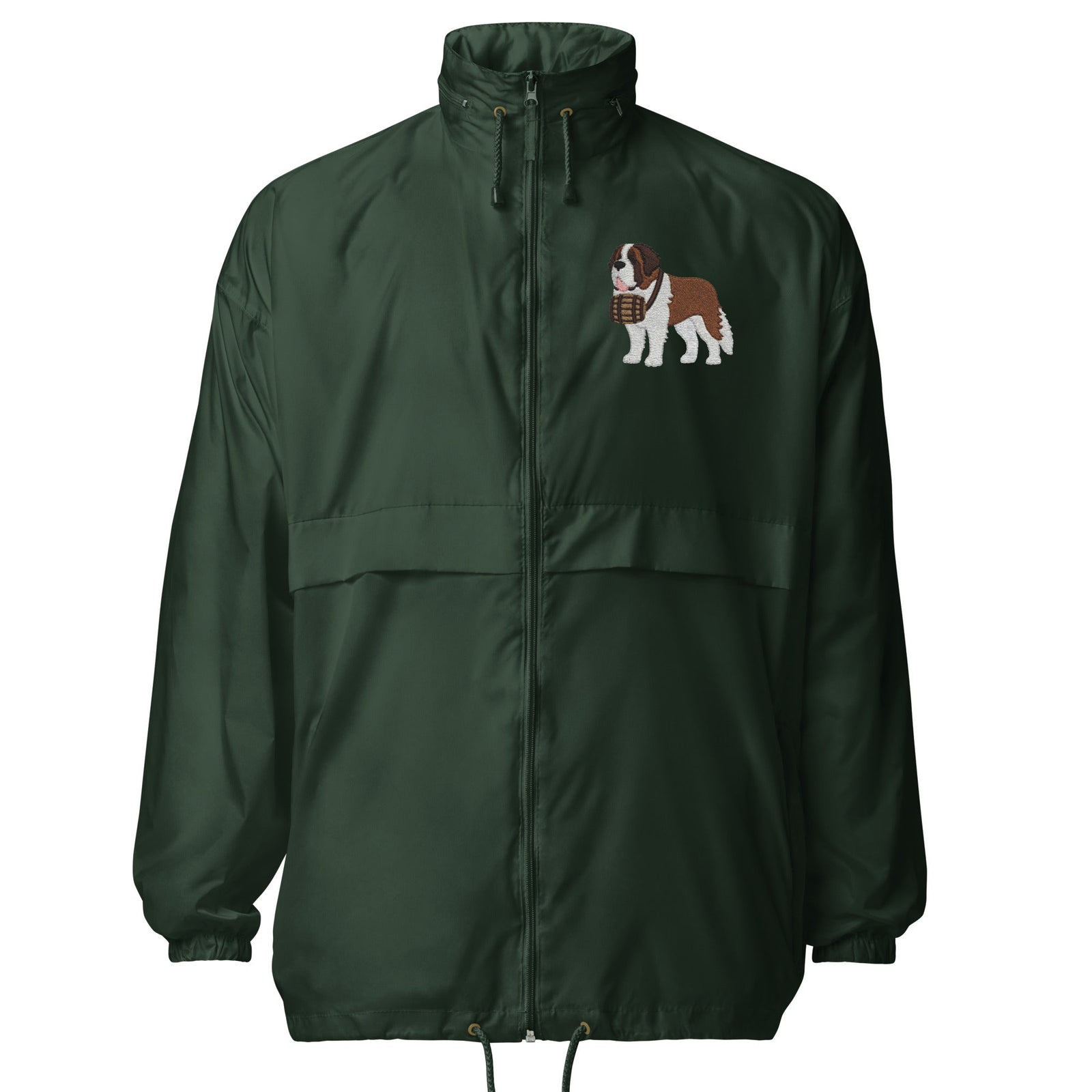 Embroidered Saint Bernard Windbreaker - Lucy + Norman