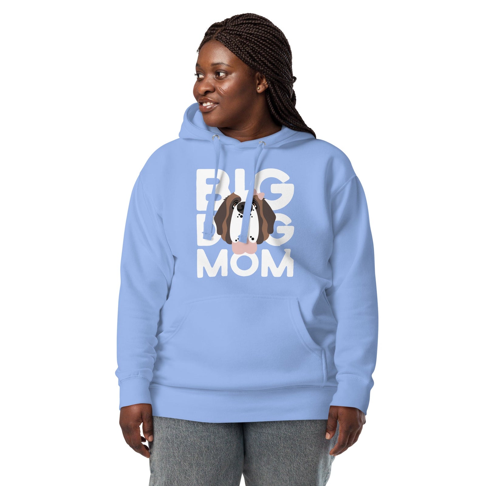 Female Big Dog Mom Saint Bernard Hoodie - Lucy + Norman